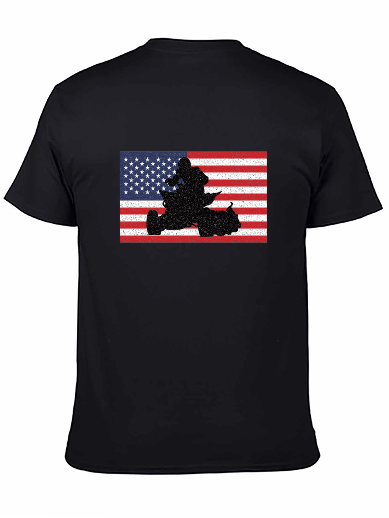 American Flag ATV Rider Graphic T-Shirt - 4