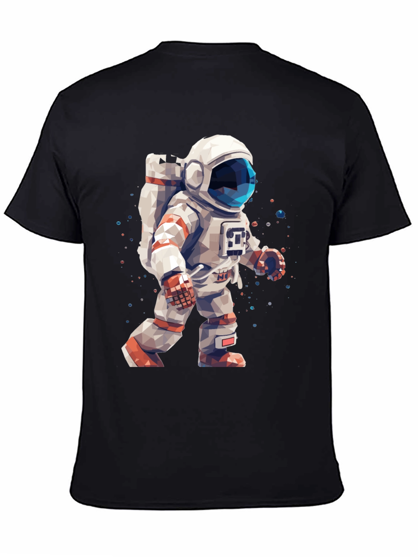 Black Astronaut Graphic Black T-Shirt view 4