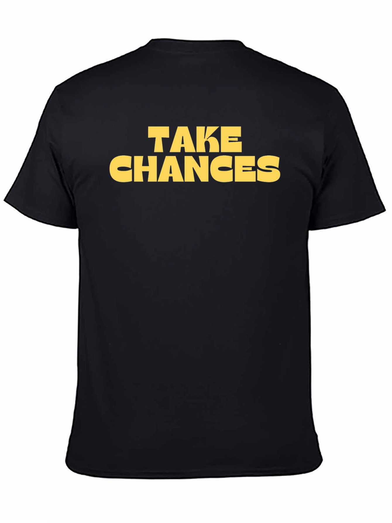 Black Take Chances Graphic Tee - Bold Statement Shirt view 4