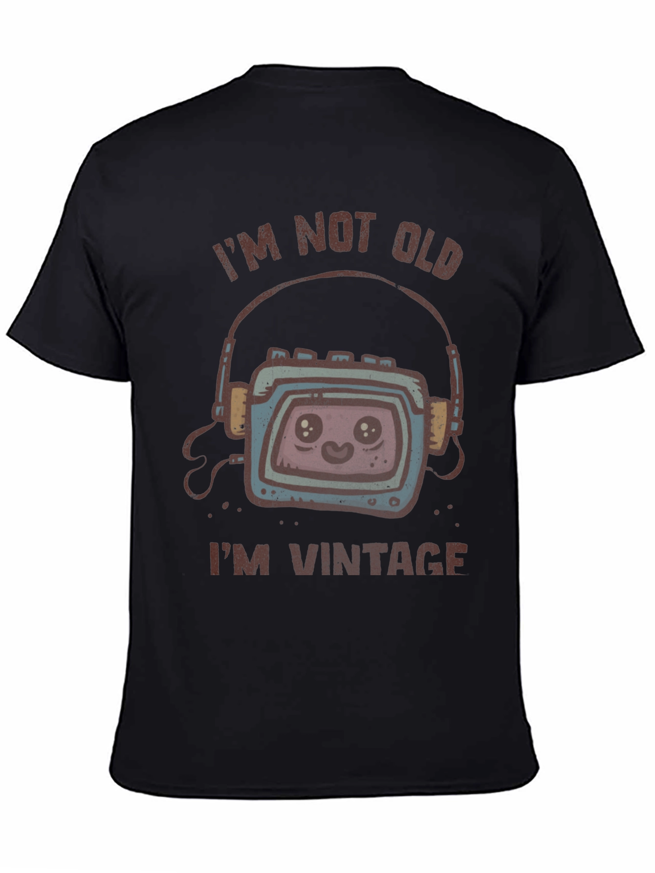 Black I'm Not Old, I'm Vintage Graphic T-Shirt view 4