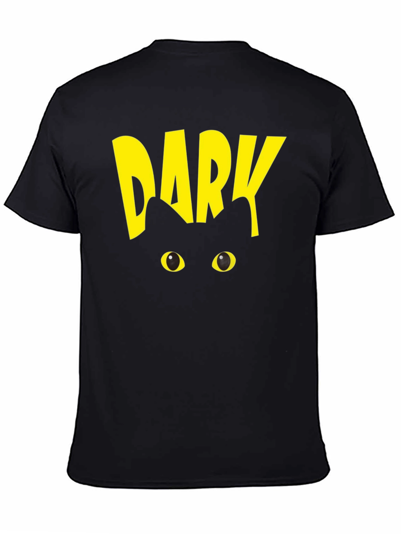 Black Dark Cat Graphic T-Shirt view 4