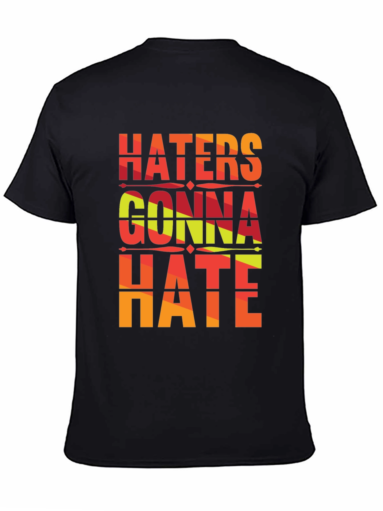 Black Haters Gonna Hate Graphic Tee - Unisex view 4
