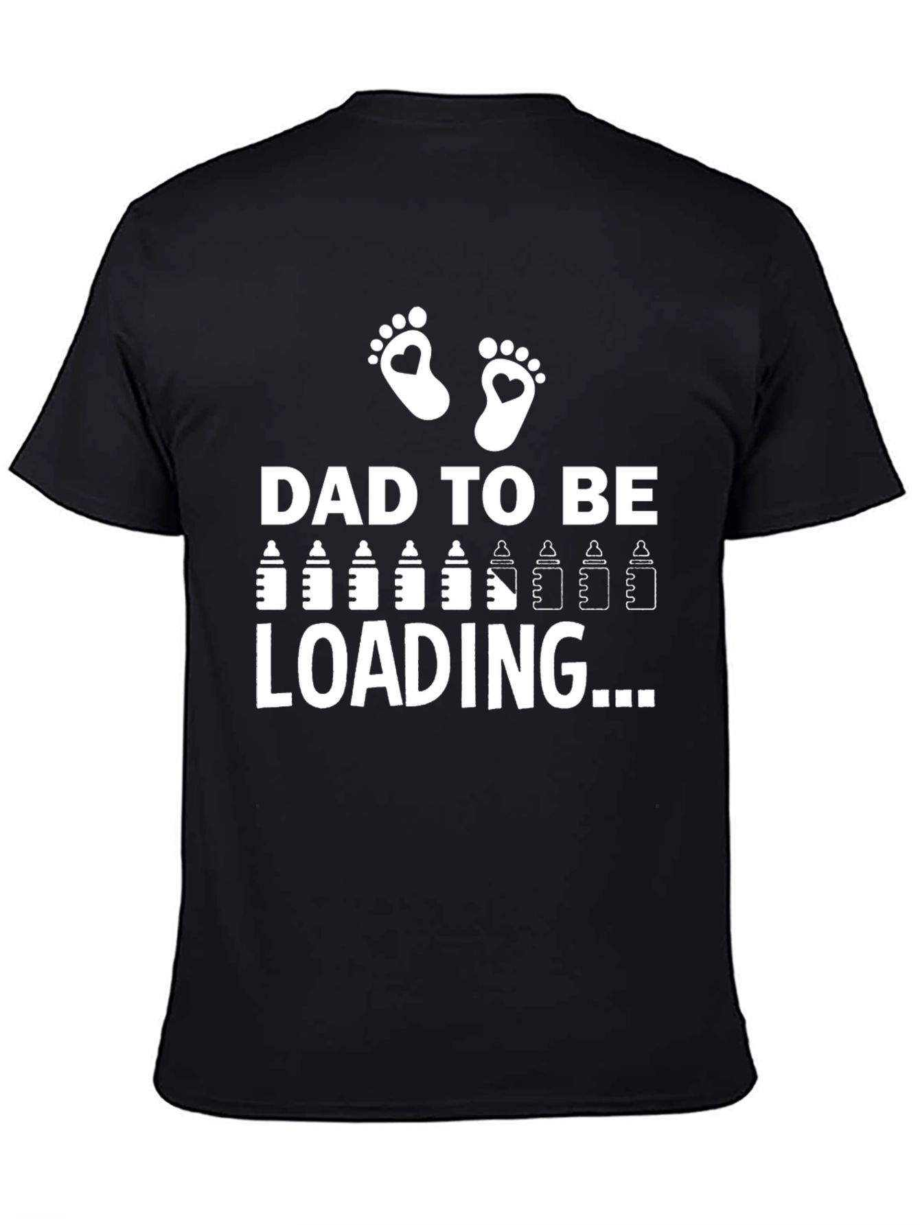Black Dad to Be Loading T-Shirt - Expecting Father Tee view 4