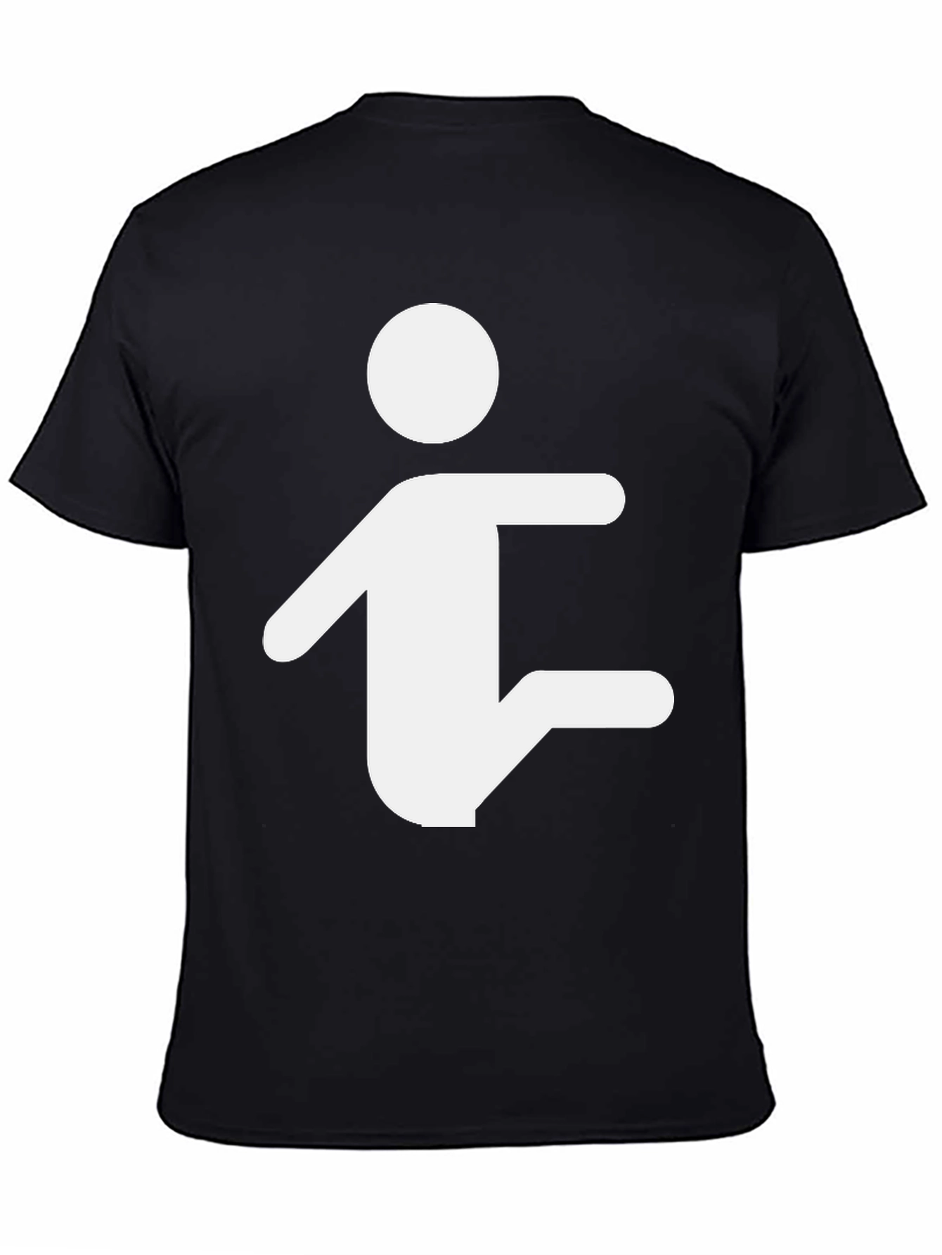 Black Stick Figure Yoga Pose Graphic T-Shirt view 4