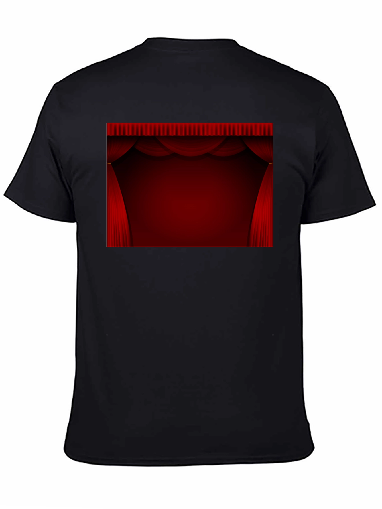 Black Stage Curtain Graphic Black T-Shirt view 4