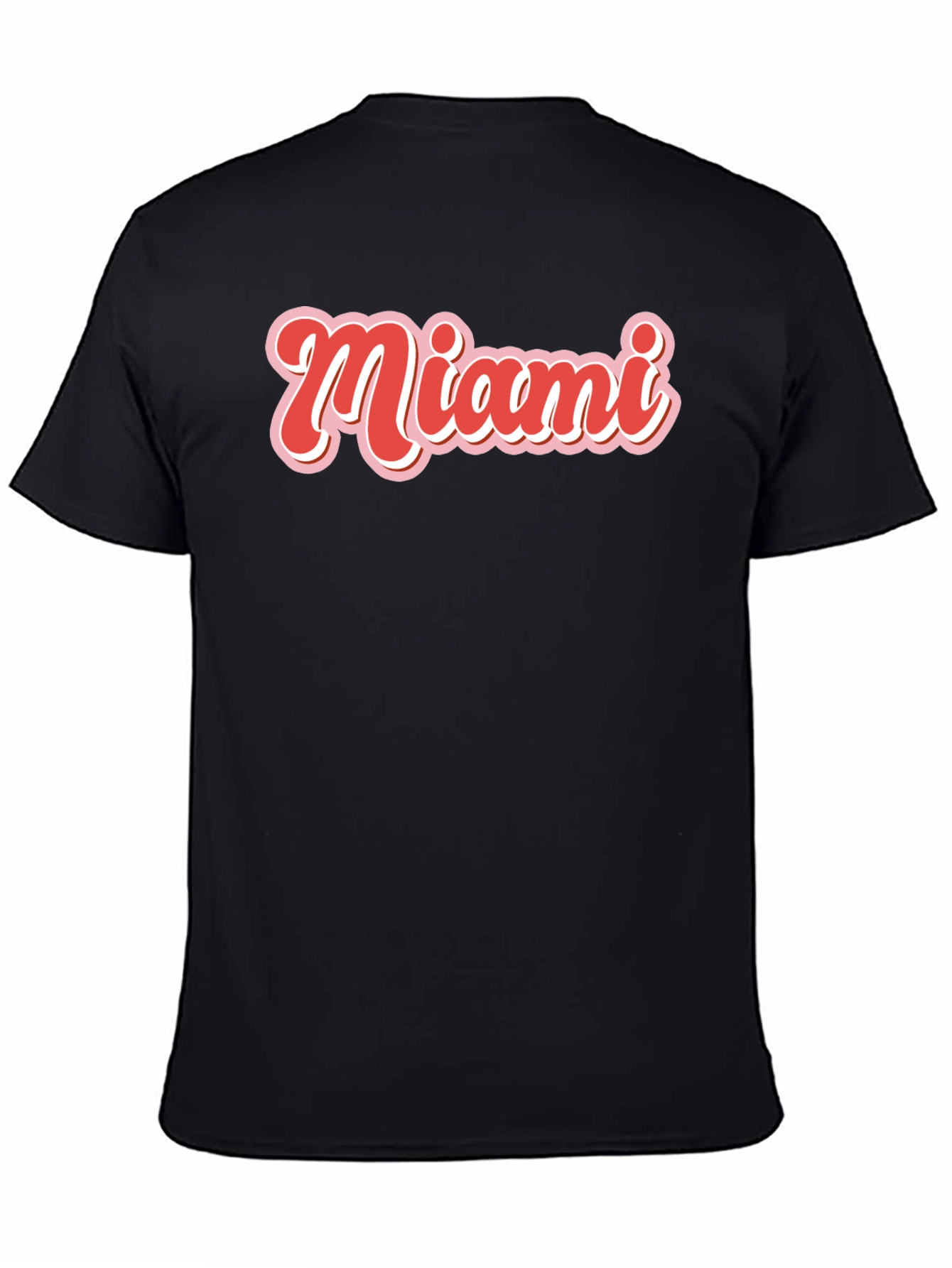 Black Miami Retro Graphic T-Shirt view 4
