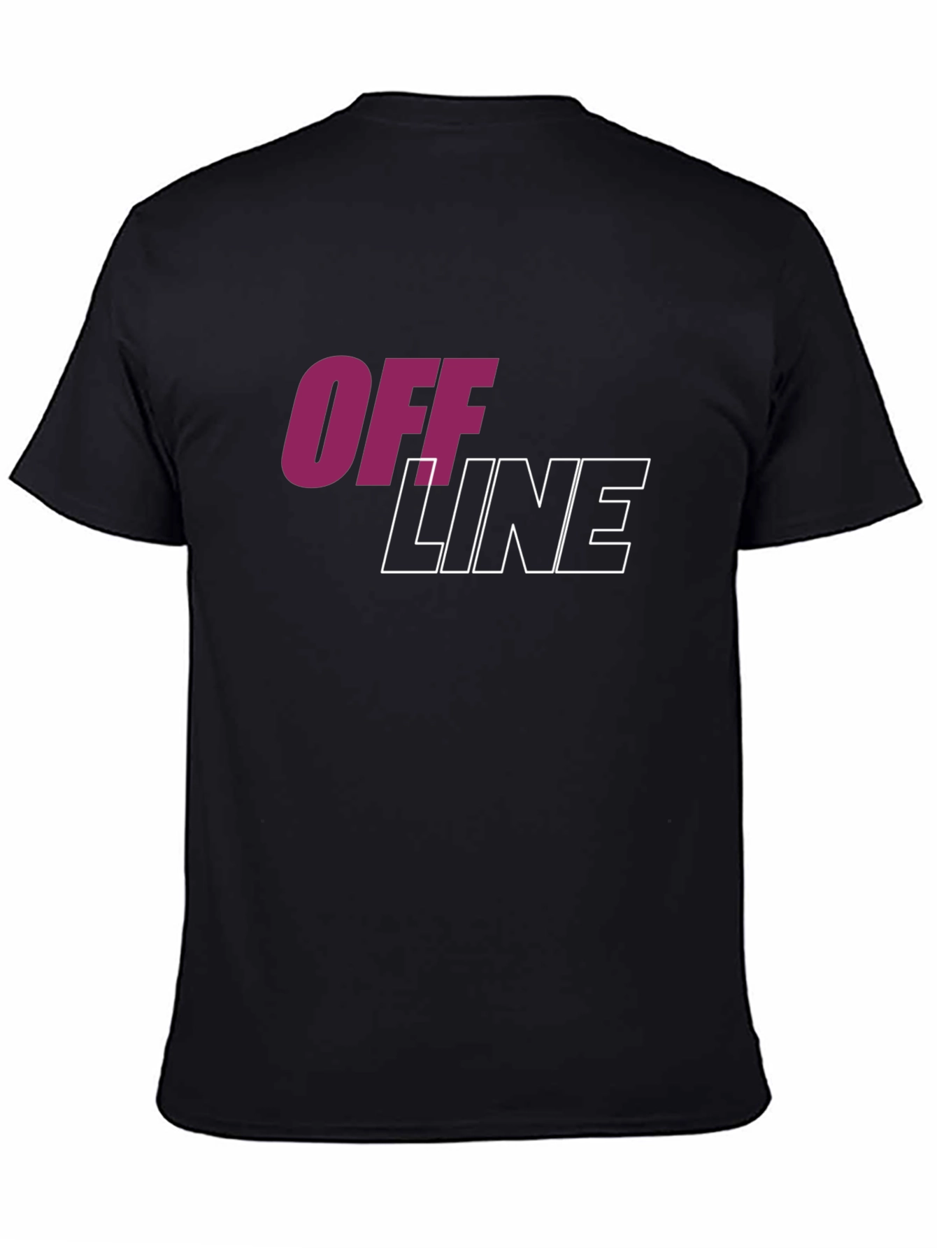Black Offline Graphic Tee - Cool & Trendy view 4