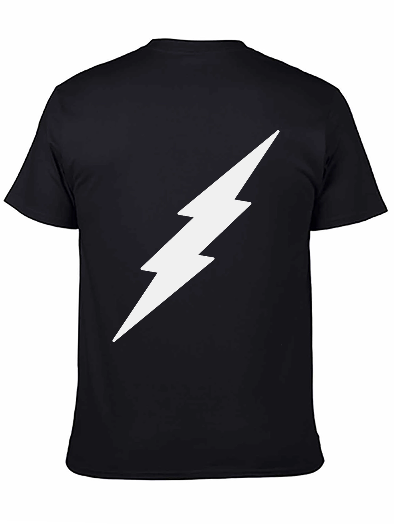 Black Lightning Bolt Graphic Tee - Modern Style view 4