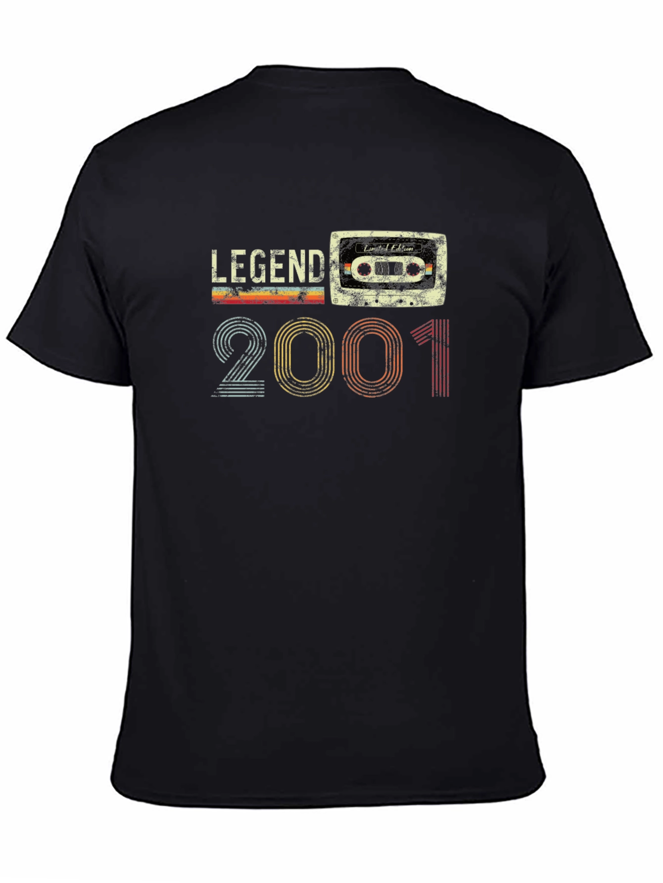 Black Legend Since 2001 Cassette Tape Graphic T-Shirt view 4