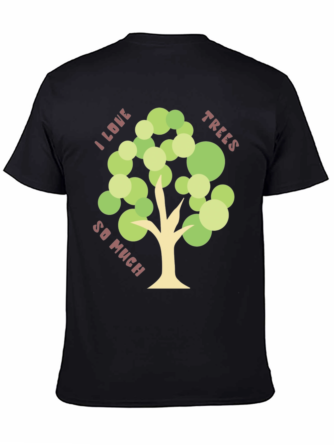 Black I Love Trees T-Shirt - Nature Lover Tee view 4