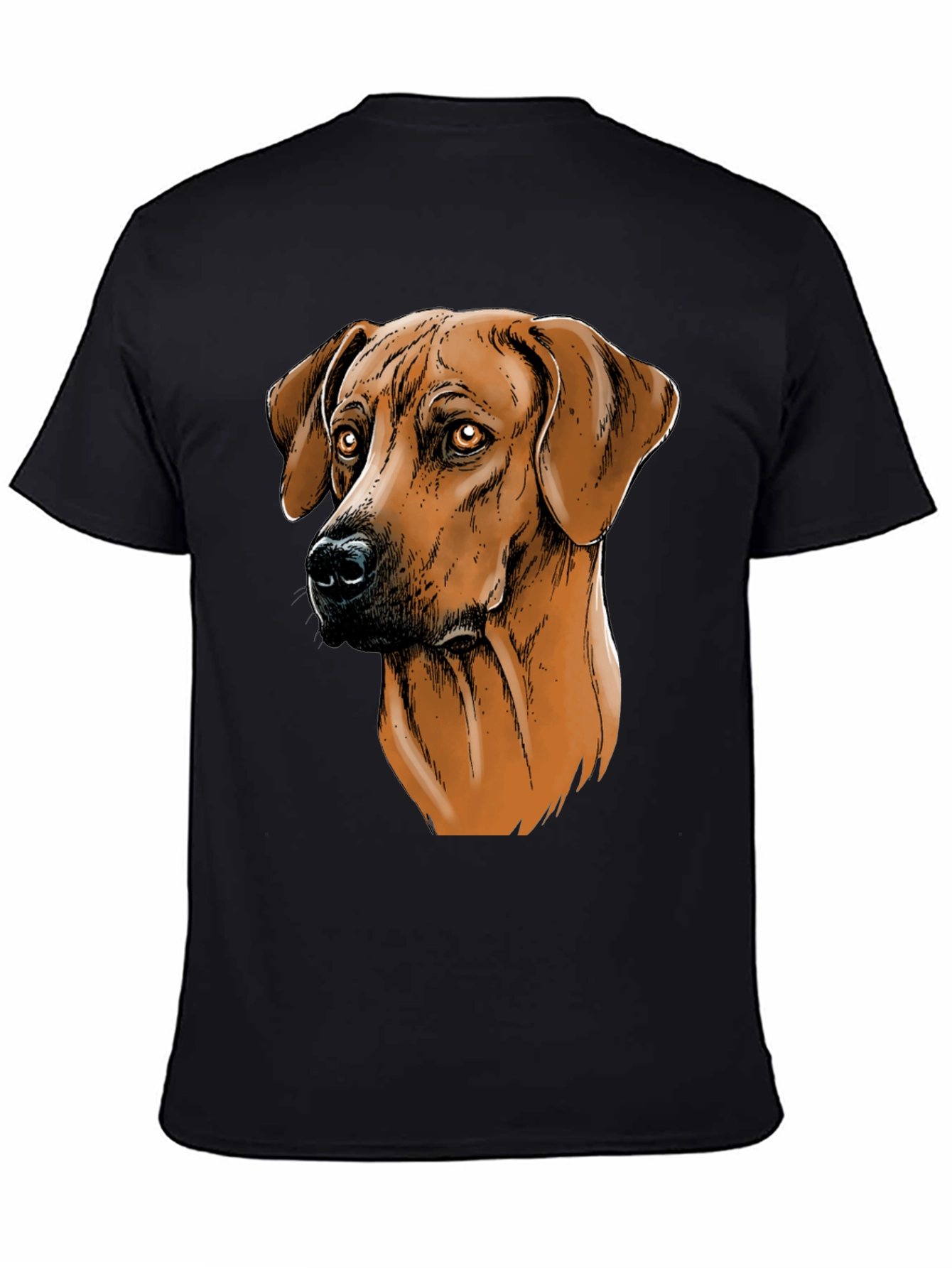 Black Rhodesian Ridgeback Dog Graphic T-Shirt view 4