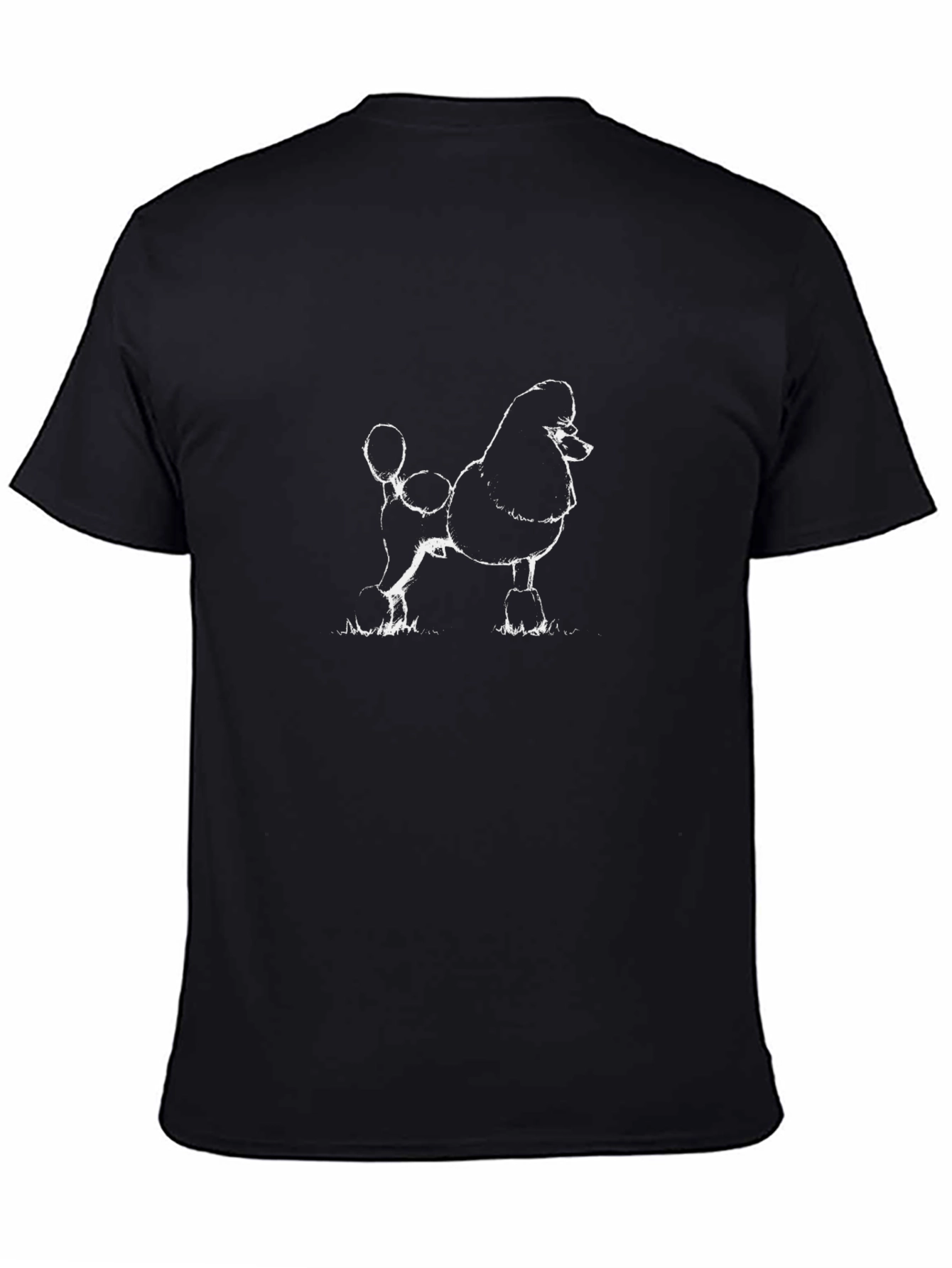 Black Poodle Sketch Graphic Tee - Black view 4