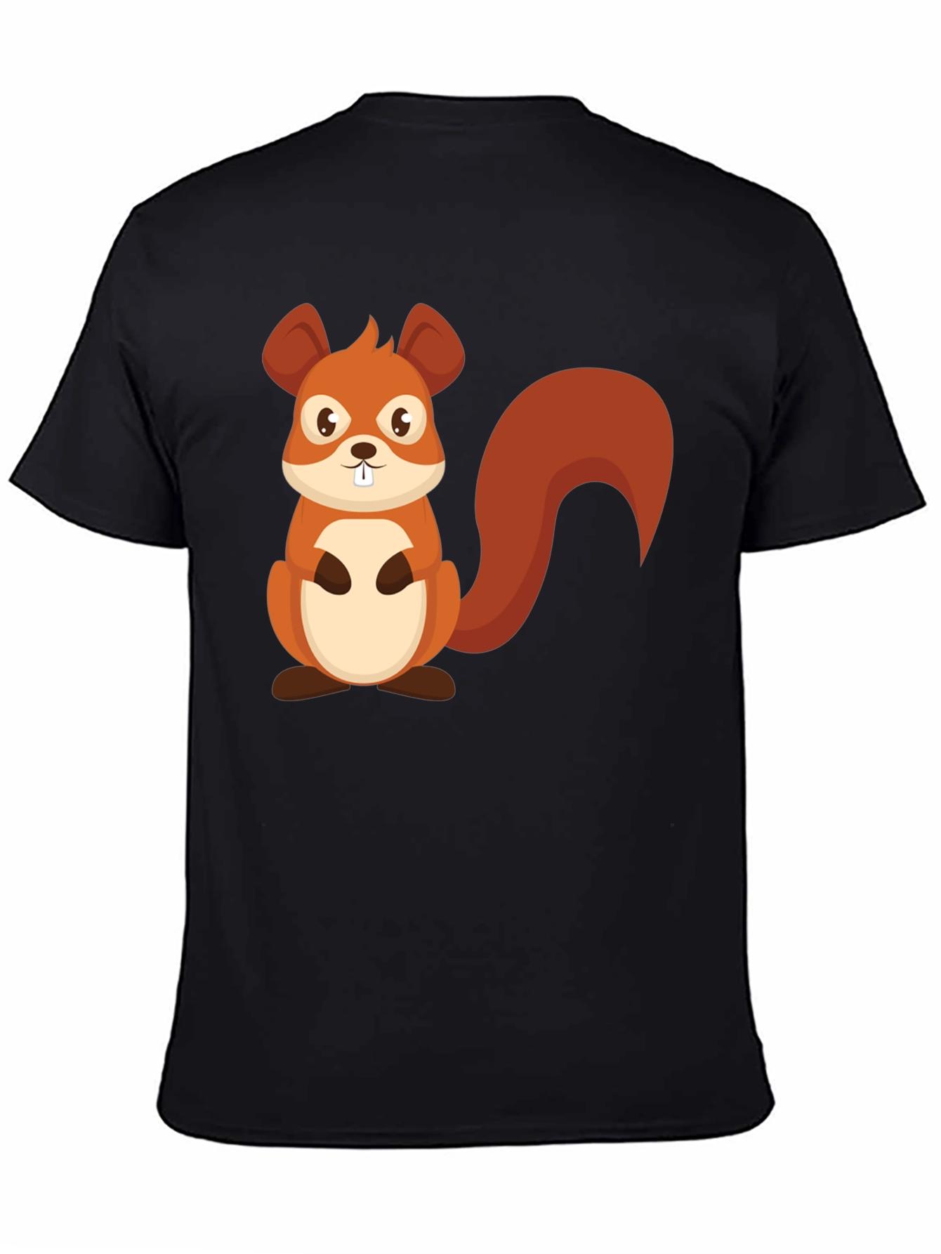 Black Squirrel Graphic Tee - Cute Cartoon Design view 4
