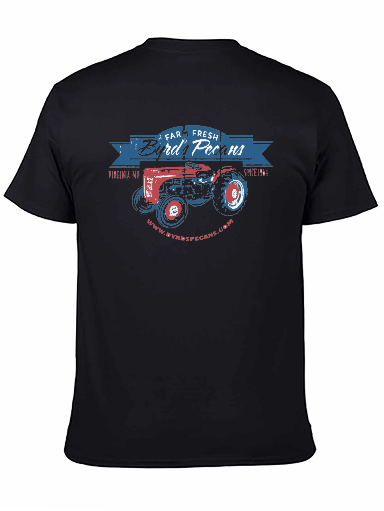 Black Byrd's Pecans Tractor T-Shirt view 4