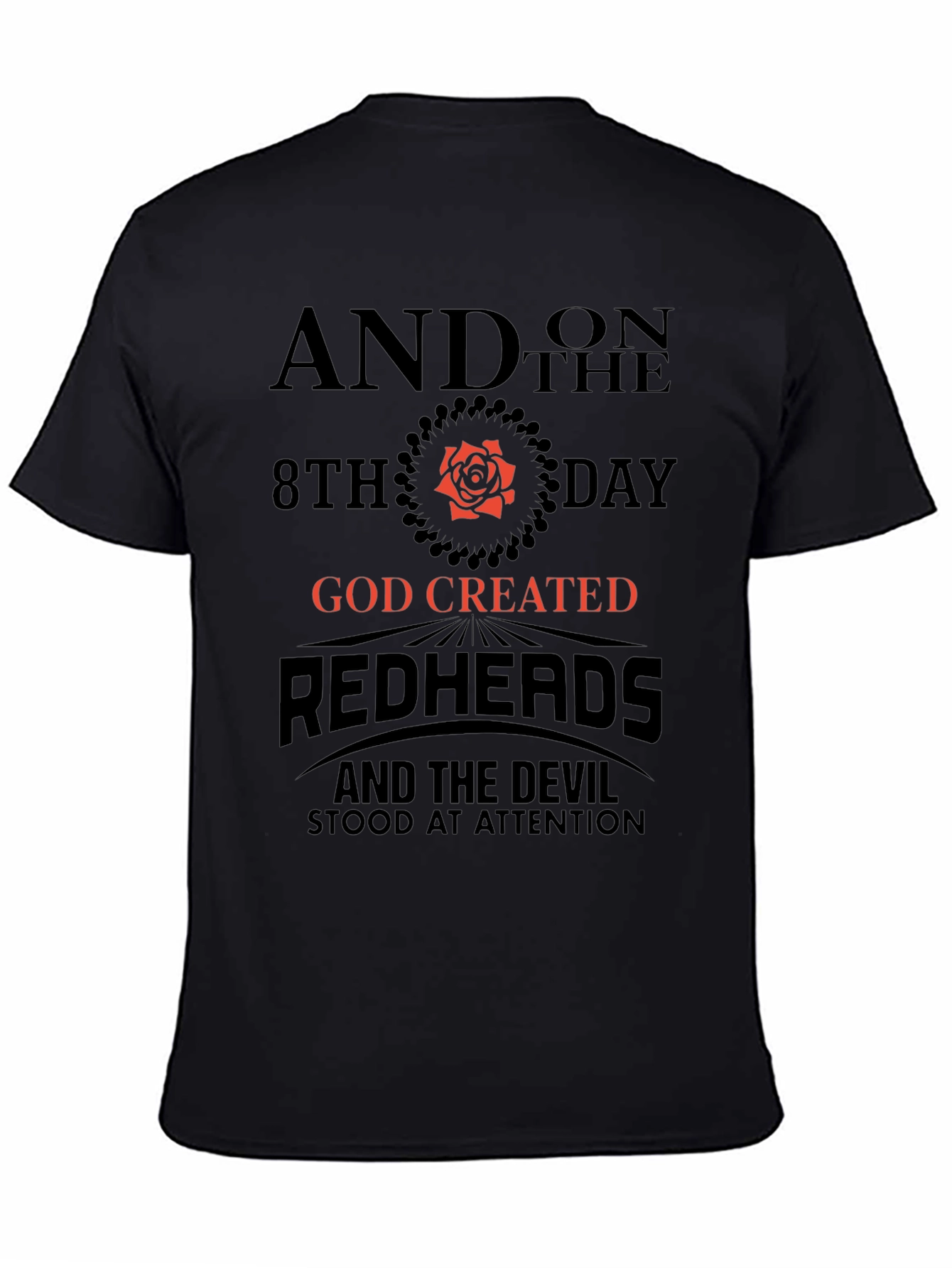 Black Redhead God Created Graphic Tee view 4