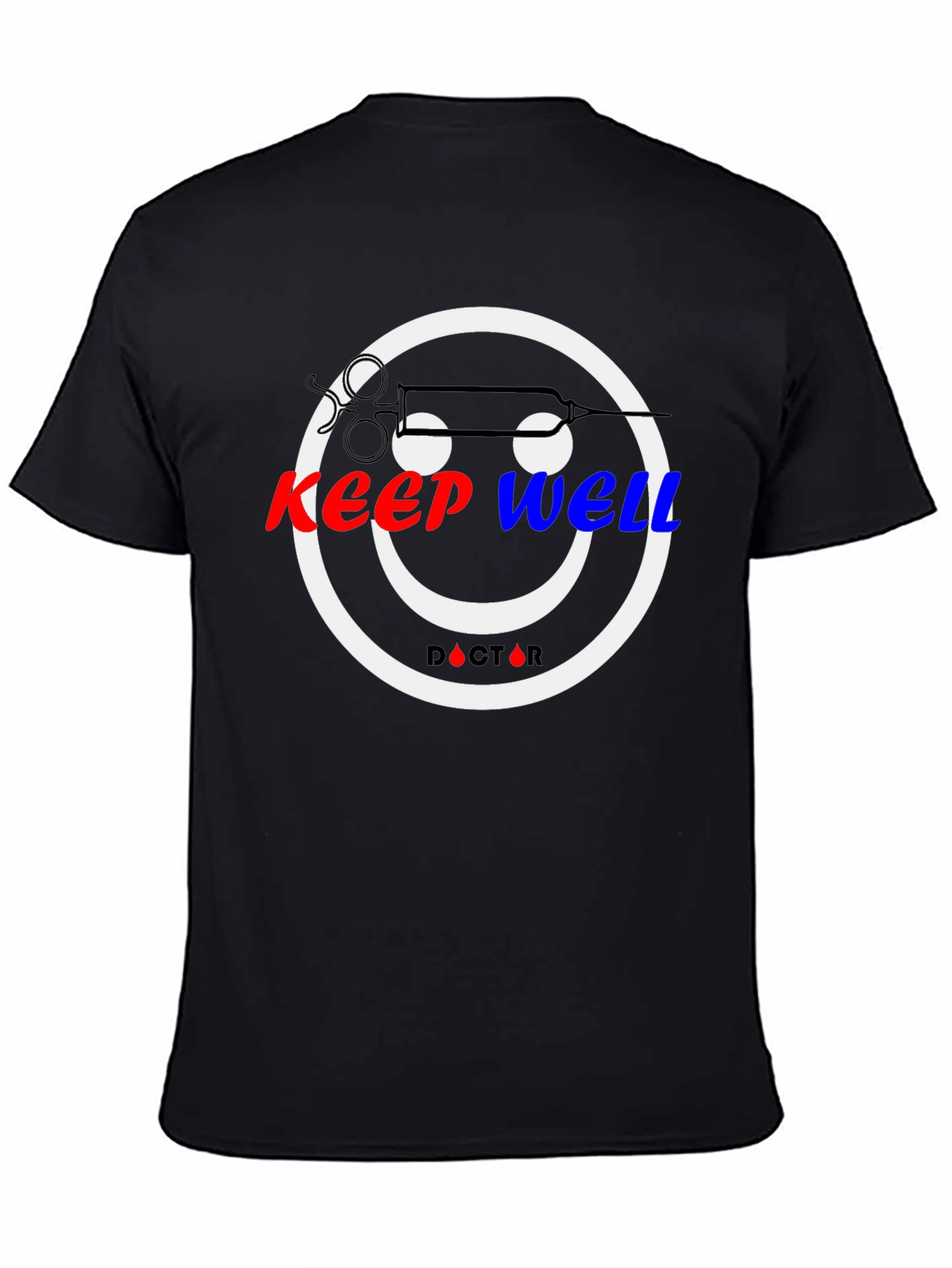 Black Keep Well Doctor T-Shirt view 4