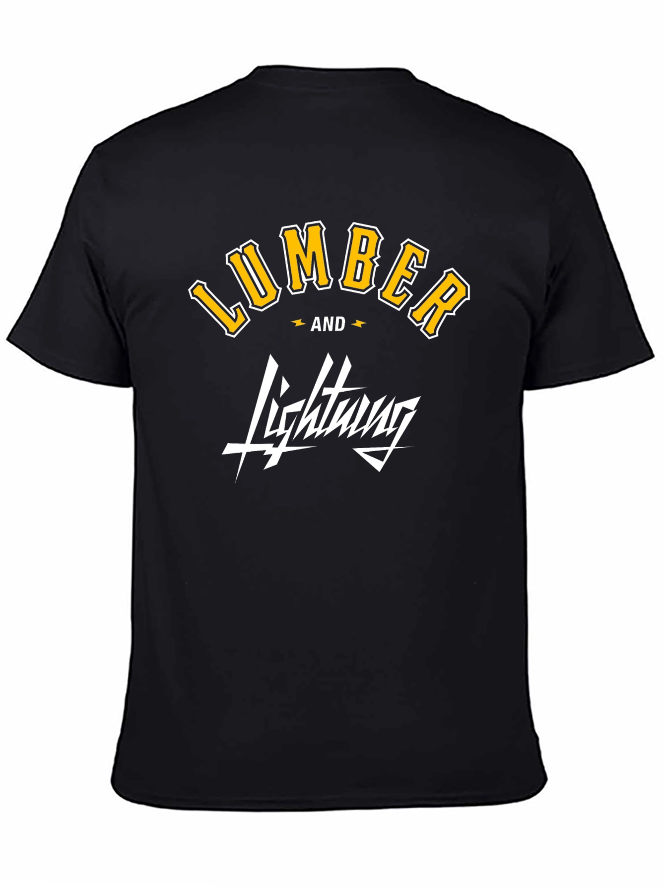Black Lumber and Lightning Graphic T-Shirt - Black view 4