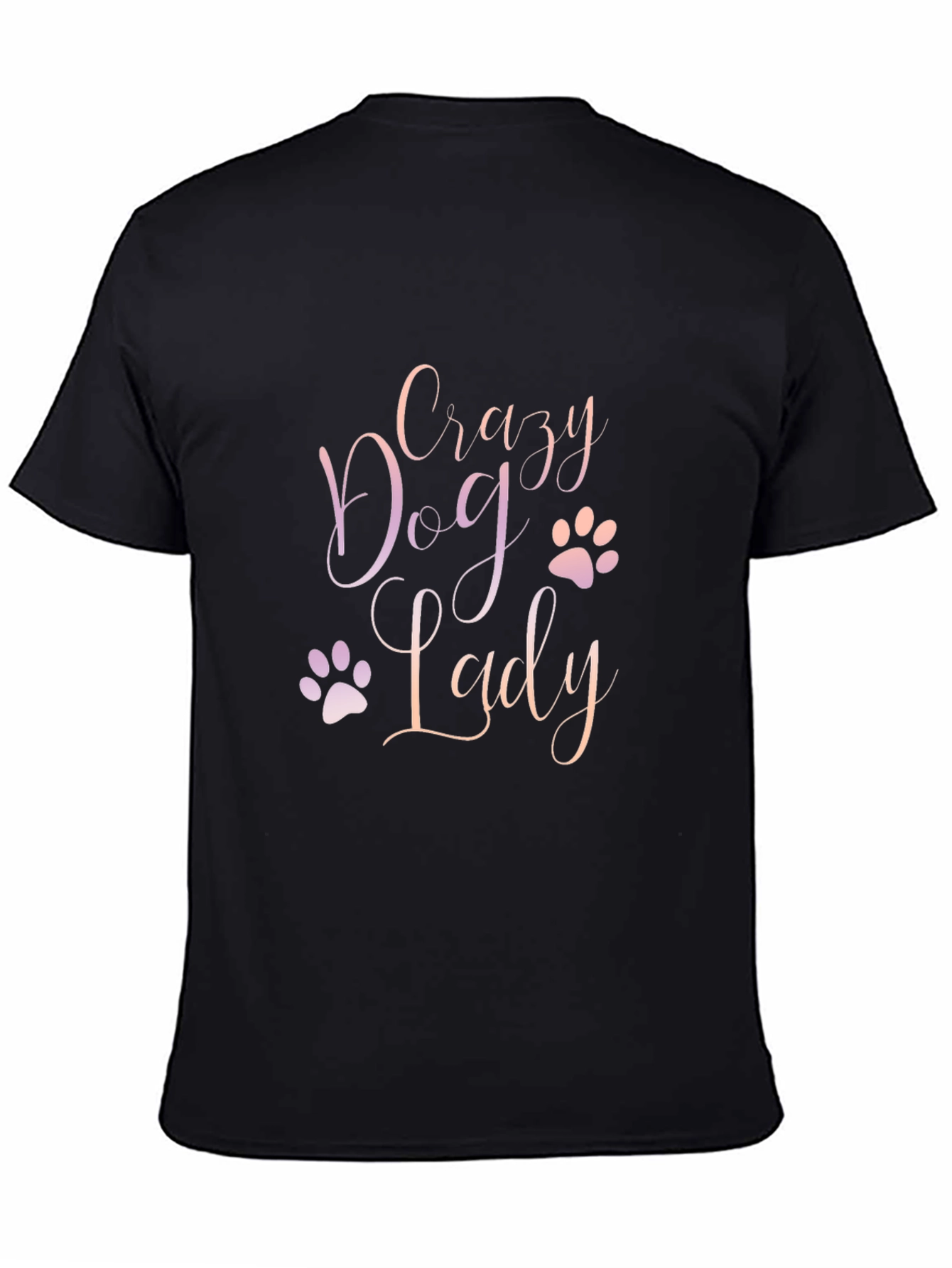 Black Crazy Dog Lady Black Tee view 4
