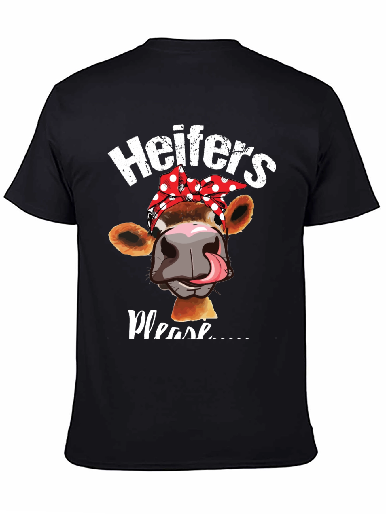 Black Heifers Please Graphic Tee view 4