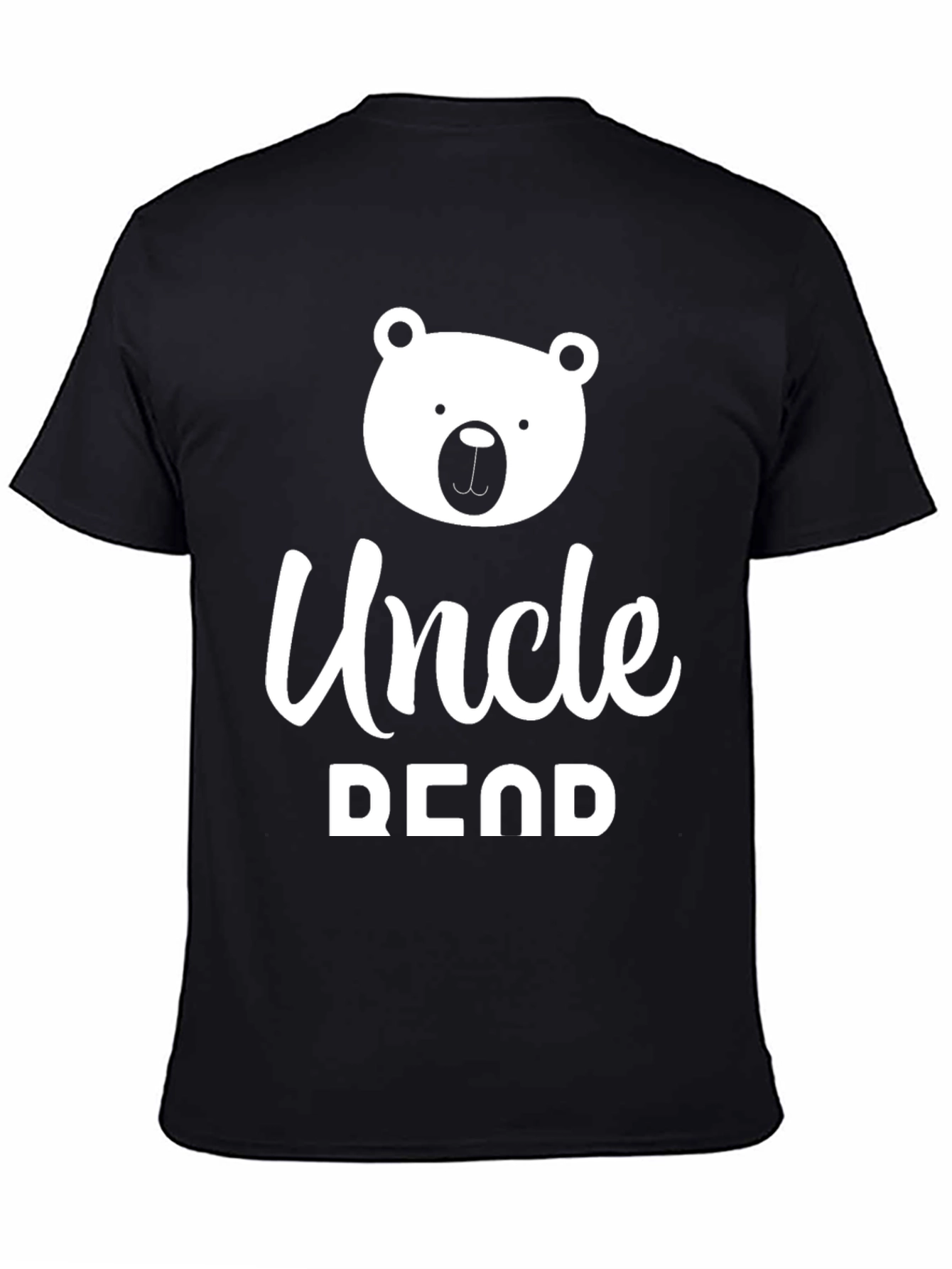 Black Uncle Bear Graphic T-Shirt - Soft Cotton Blend view 4