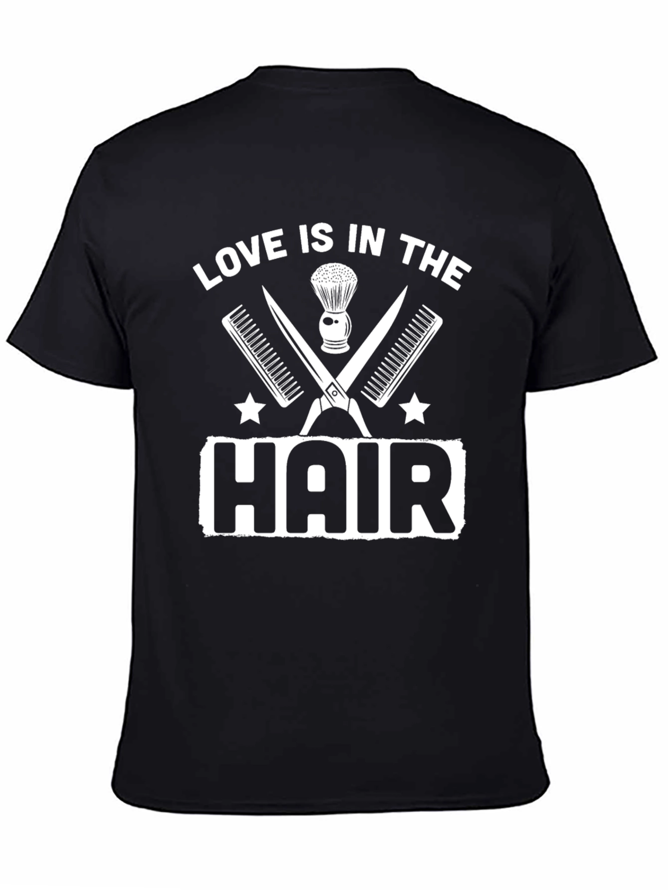Black Love is in the Hair Barber T-Shirt view 4