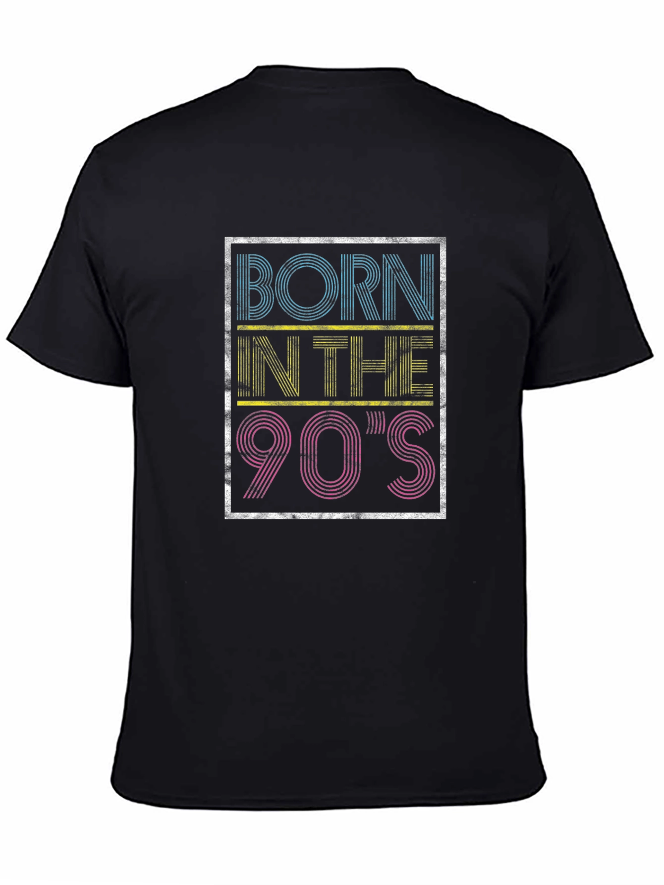 Black Born in the 90's Retro T-Shirt view 4