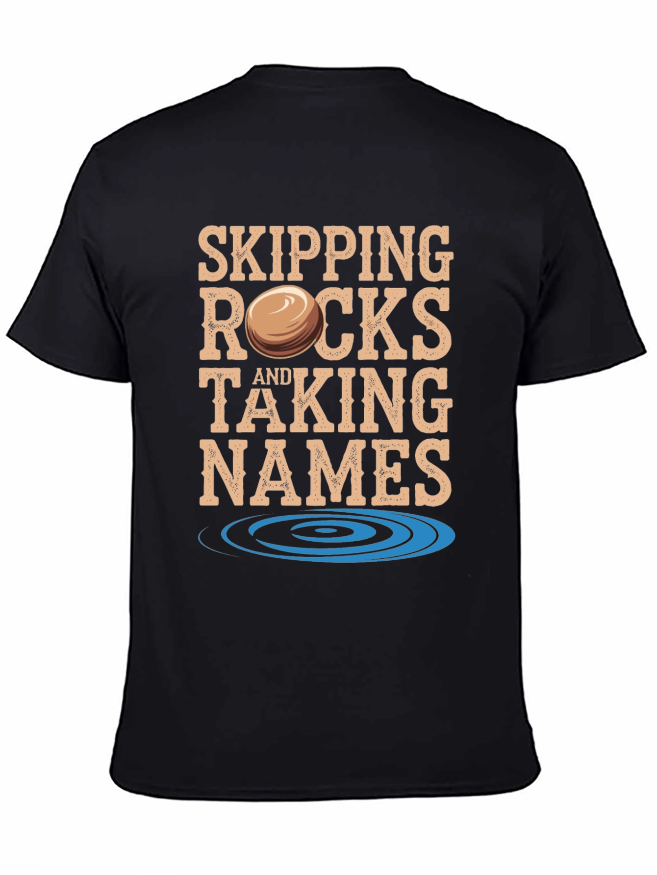 Black Skipping Rocks & Taking Names Graphic Tee view 4