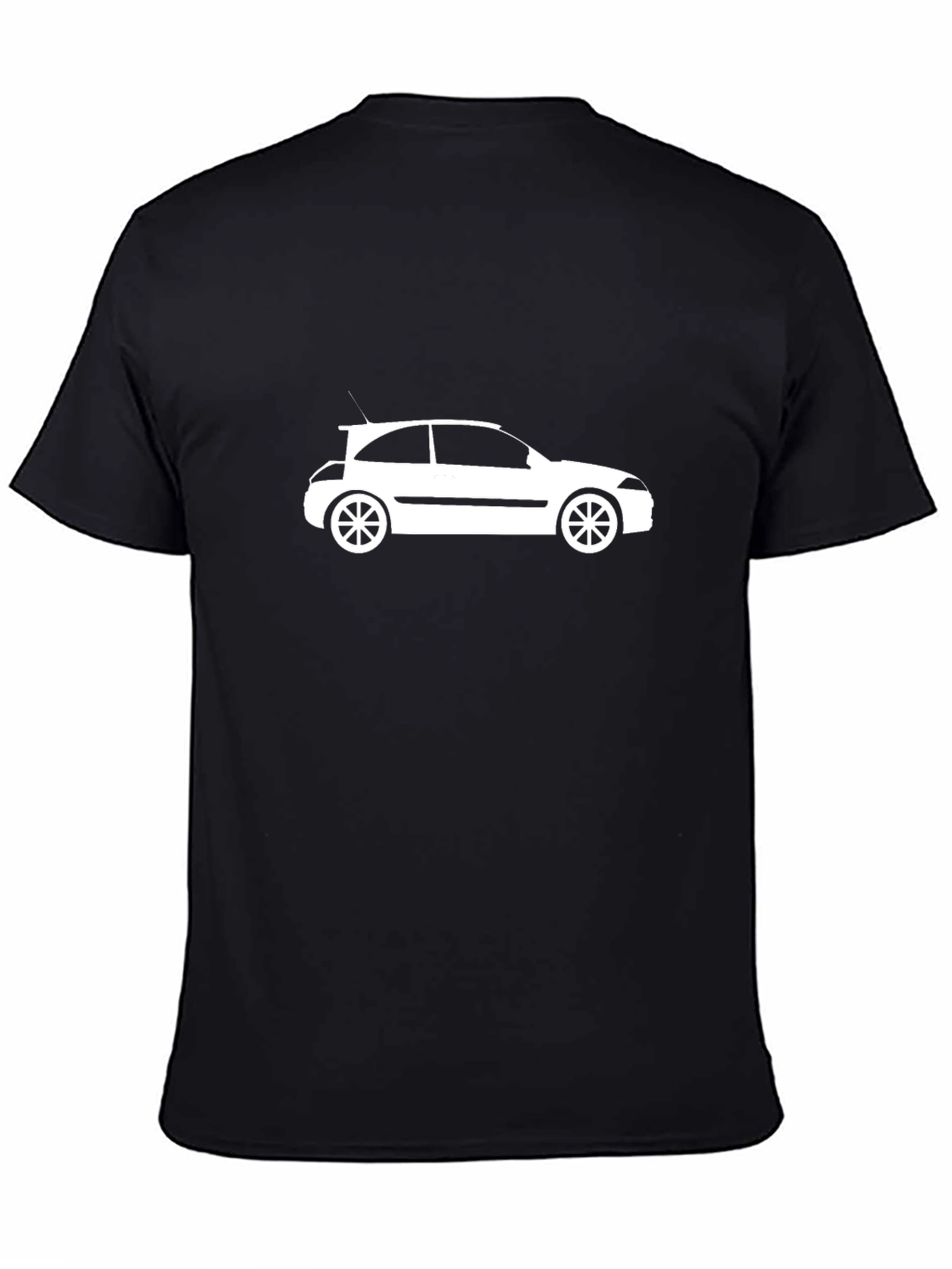 Black Car Graphic Tee - Black Cotton T-Shirt view 4