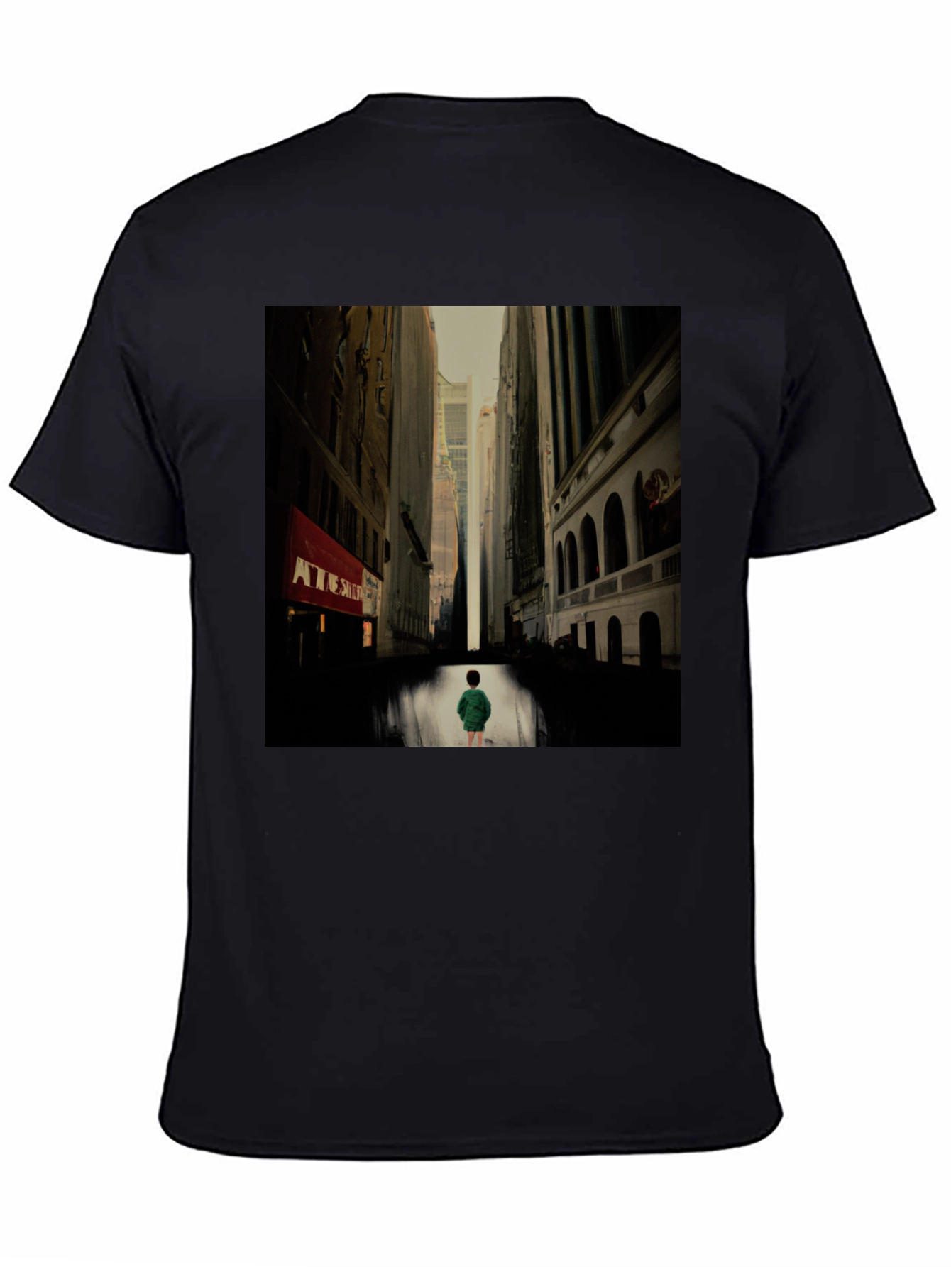Black Urban Serenity Black T-Shirt view 4