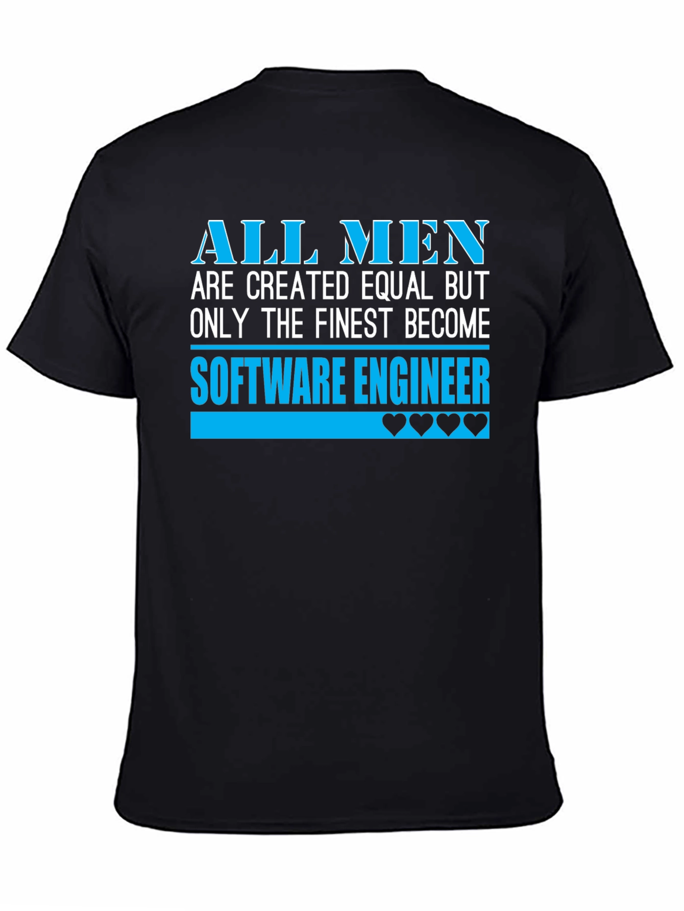 Black Finest Software Engineer Black T-Shirt view 4