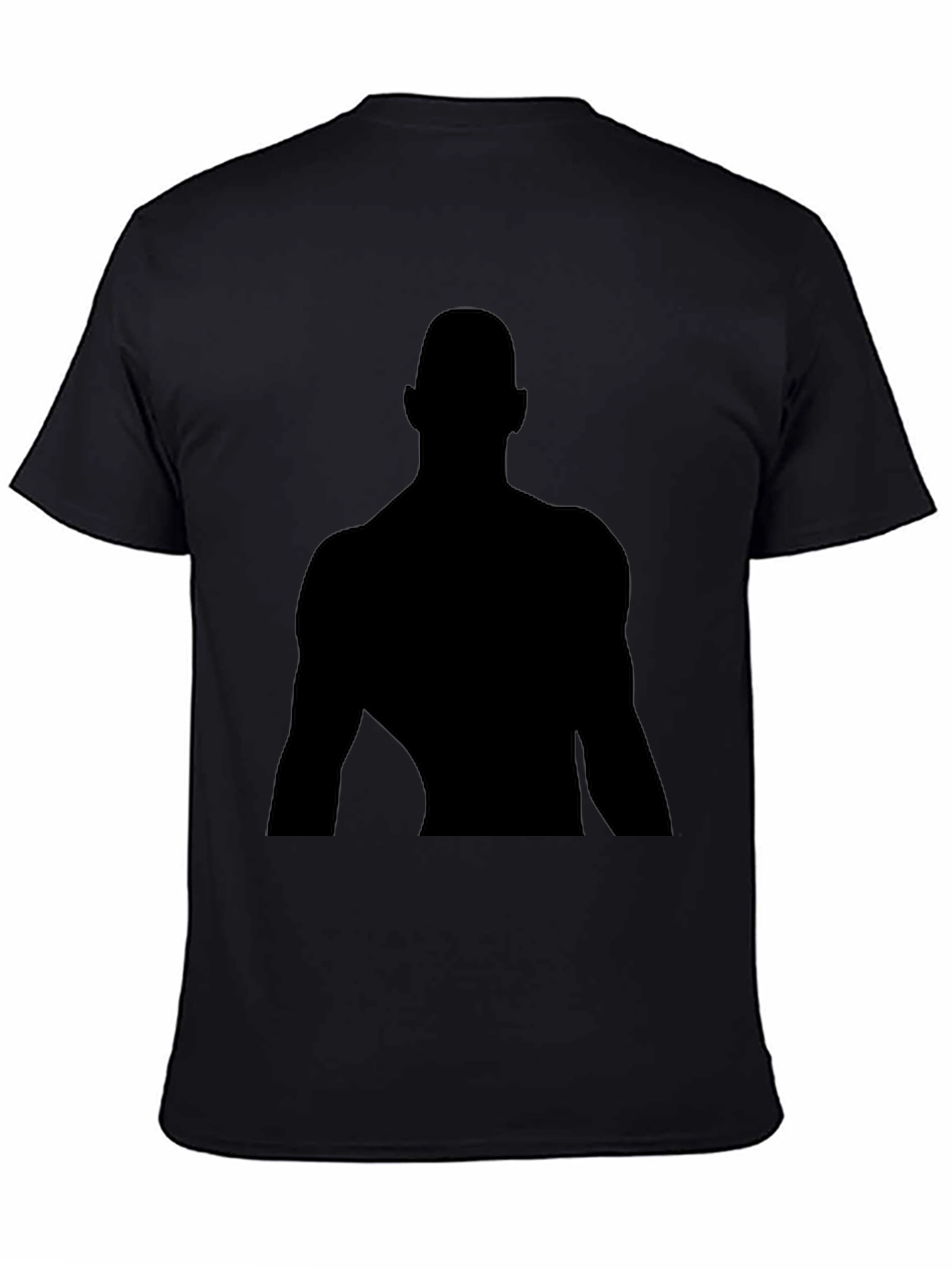 Black Silhouette Graphic Black T-Shirt - Classic Fit view 4