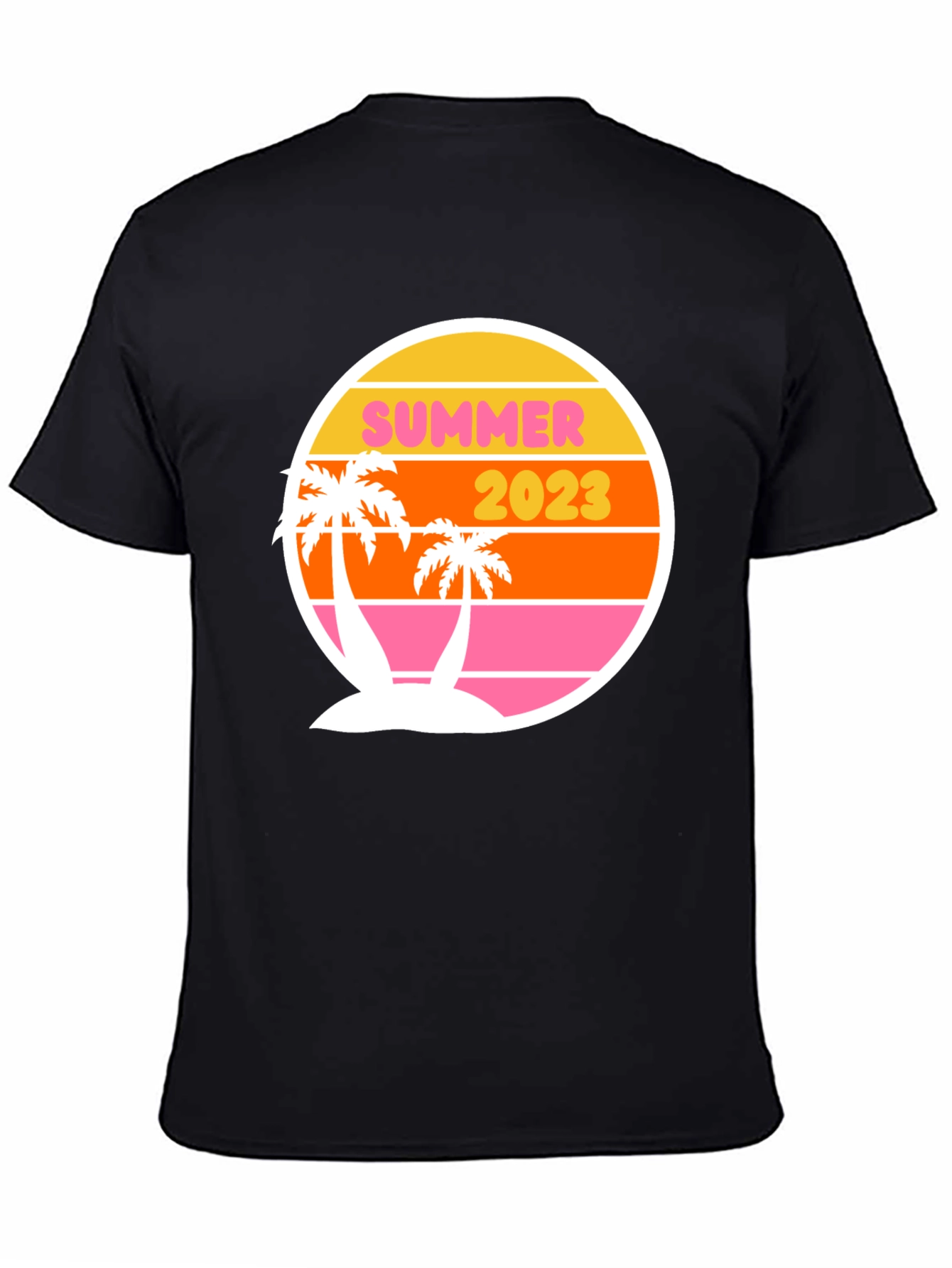 Black Summer 2023 Retro Palm Tee view 4