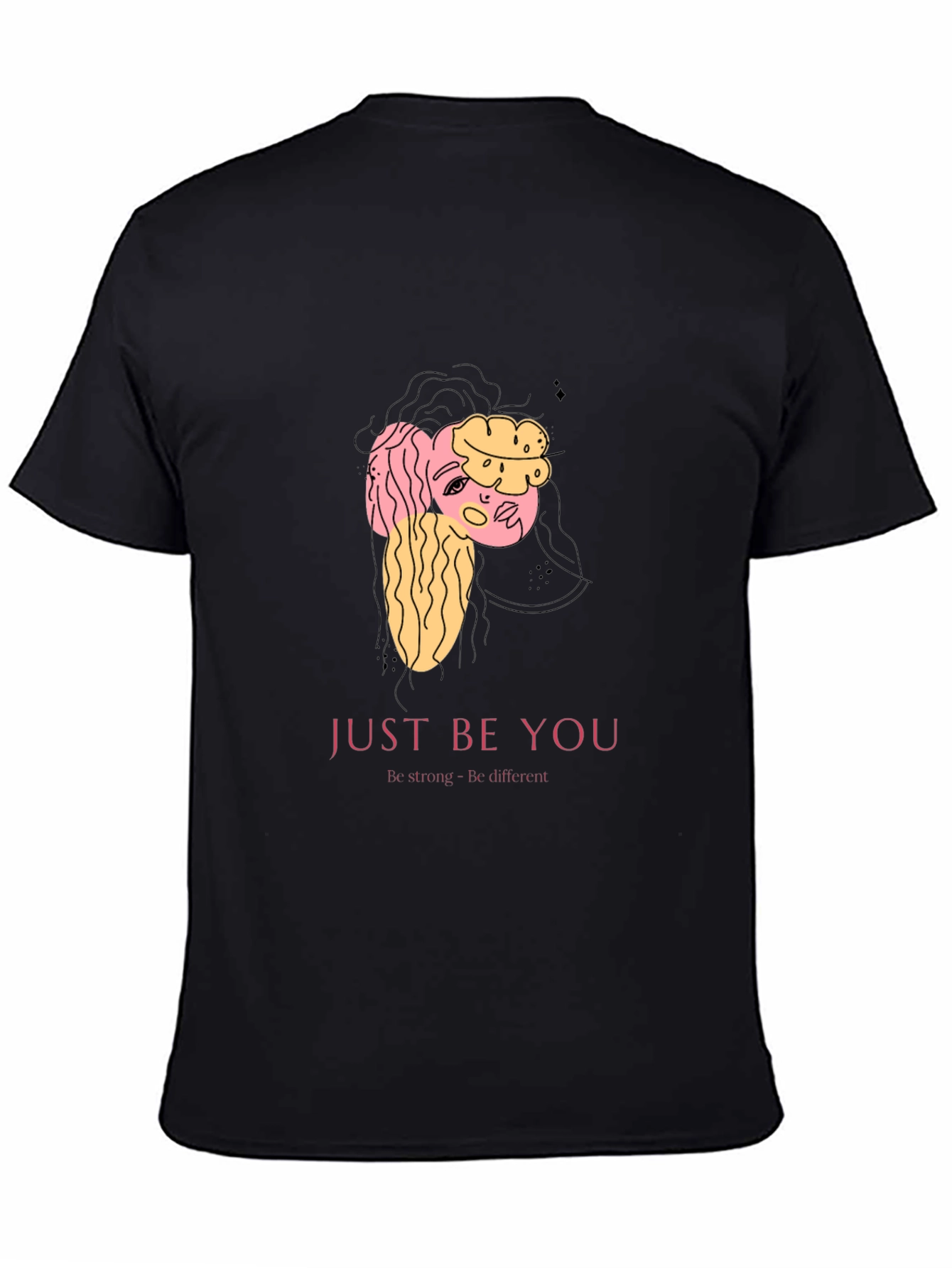 Just Be You Graphic T-Shirt - Black - 4