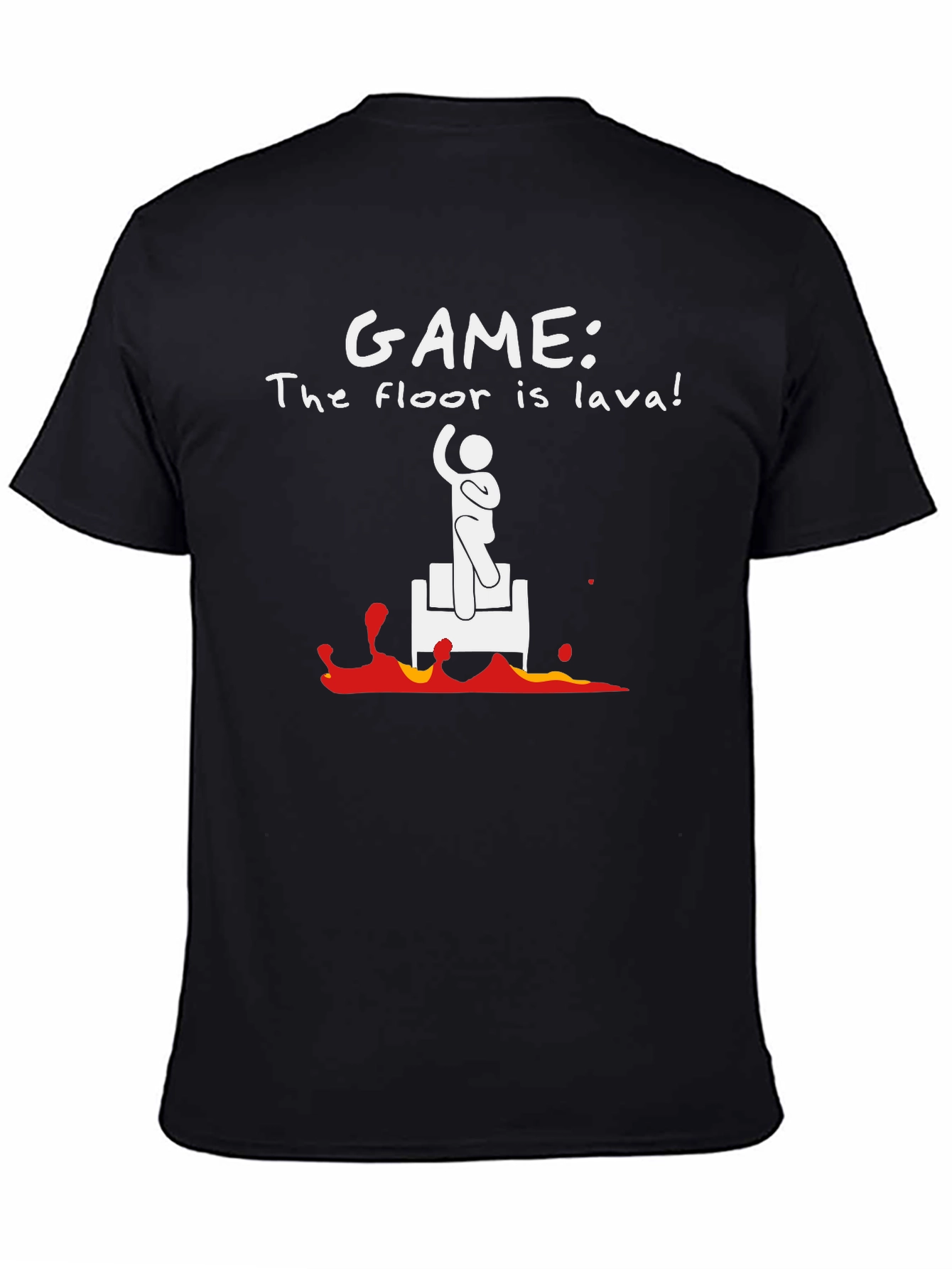 Black Game: The Floor is Lava T-Shirt view 4