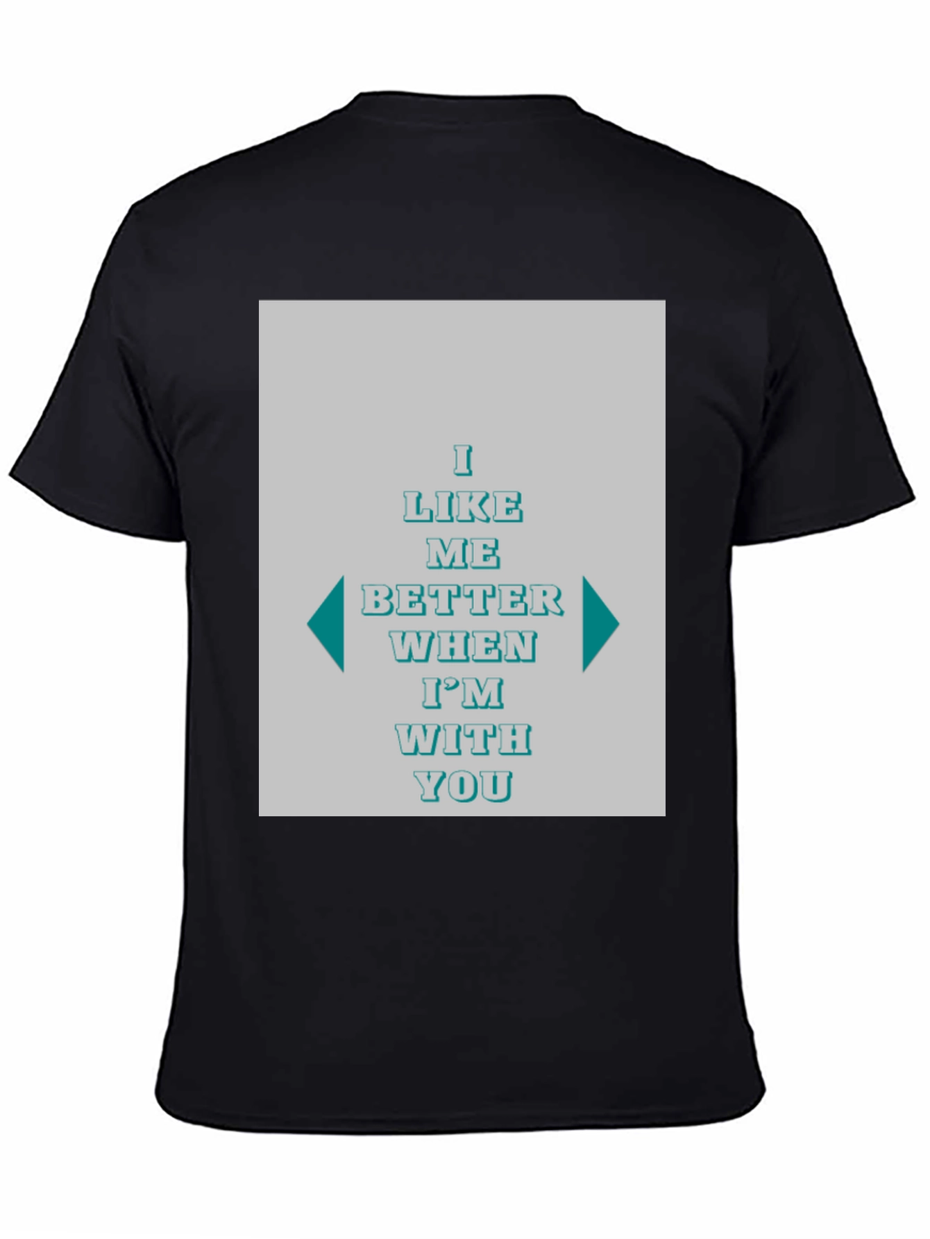 Black I Like Me Better Graphic Tee - Black Cotton T-Shirt view 4