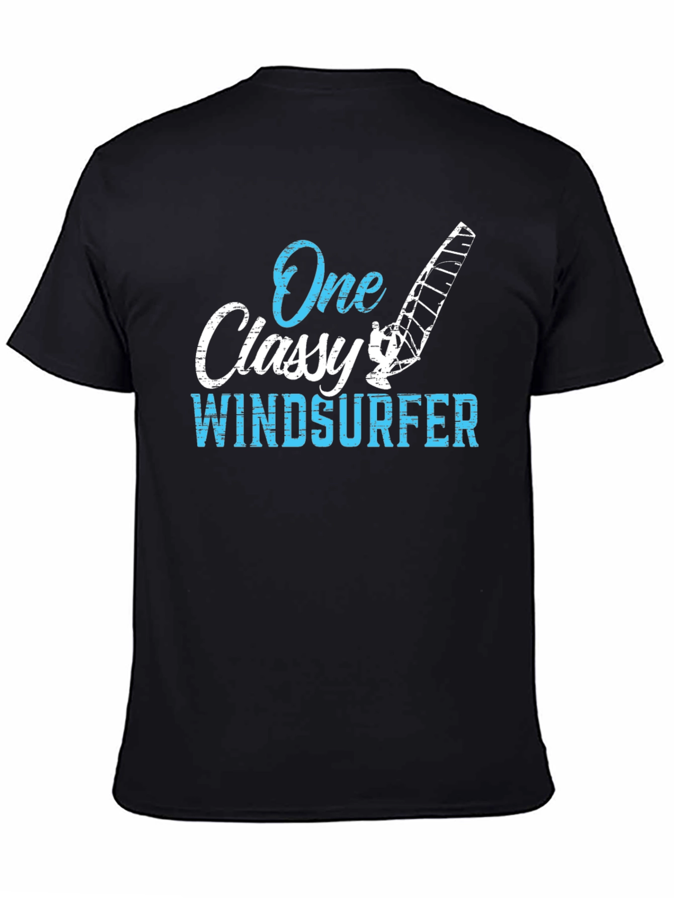 Black One Classy Windsurfer Black Graphic Tee view 4