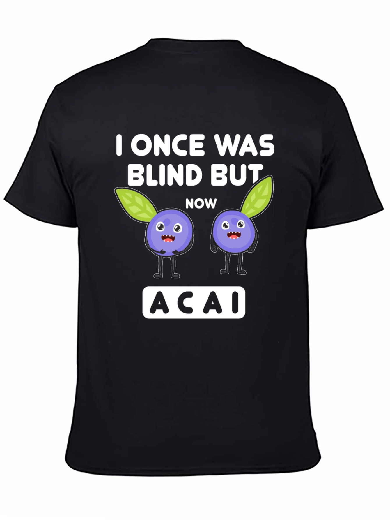 Black I Once Was Blind But Now Acai T-Shirt view 4