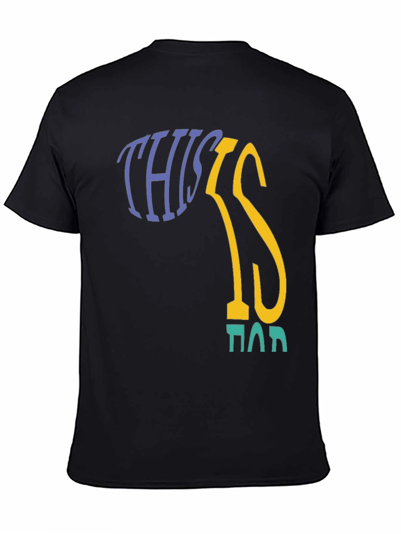 Black Unique Graphic T-Shirt - This is Rad view 4