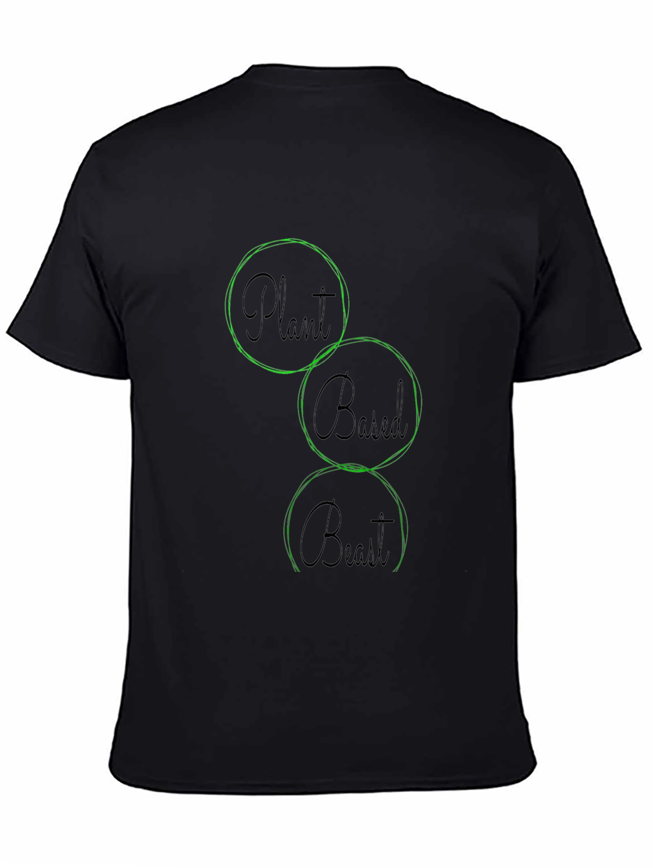 Black Plant Based Beast Graphic T-Shirt view 4