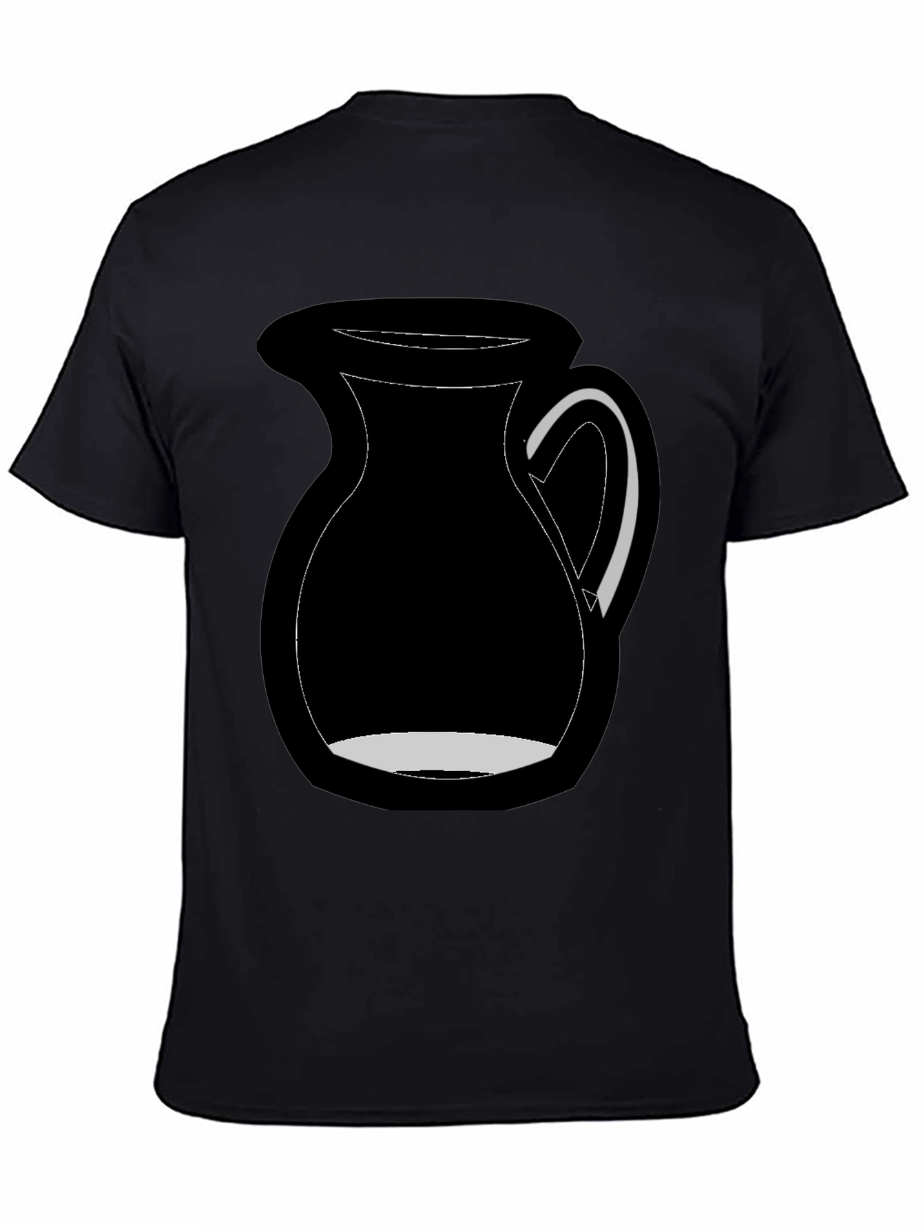 Black Black Graphic Tee - Milk Pitcher Design view 4