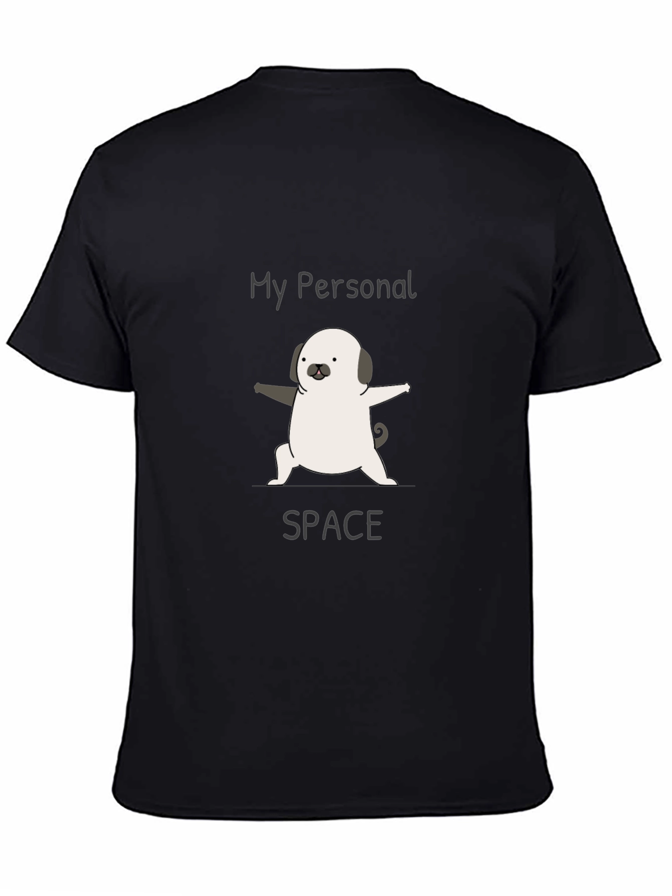 Black My Personal Space Pug Tee view 4