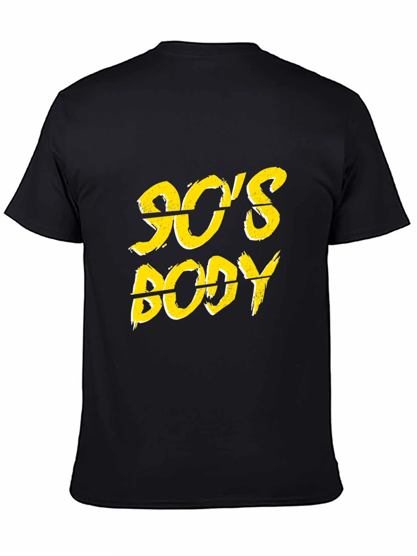 Black 90's Body Graphic Print Black T-Shirt view 4