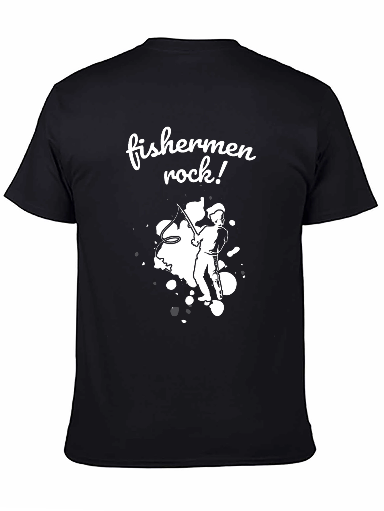 Fishermen Rock Graphic T-Shirt - Black - 4