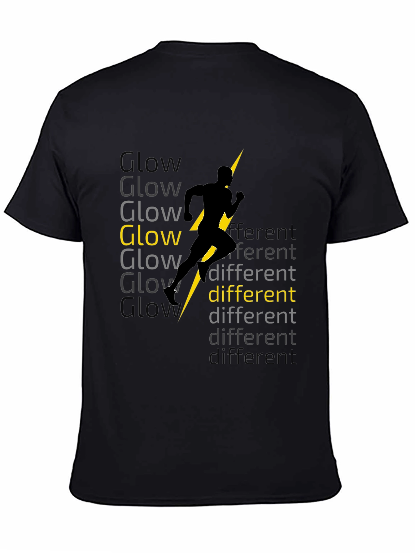 Black Glow Different Graphic Tee view 4