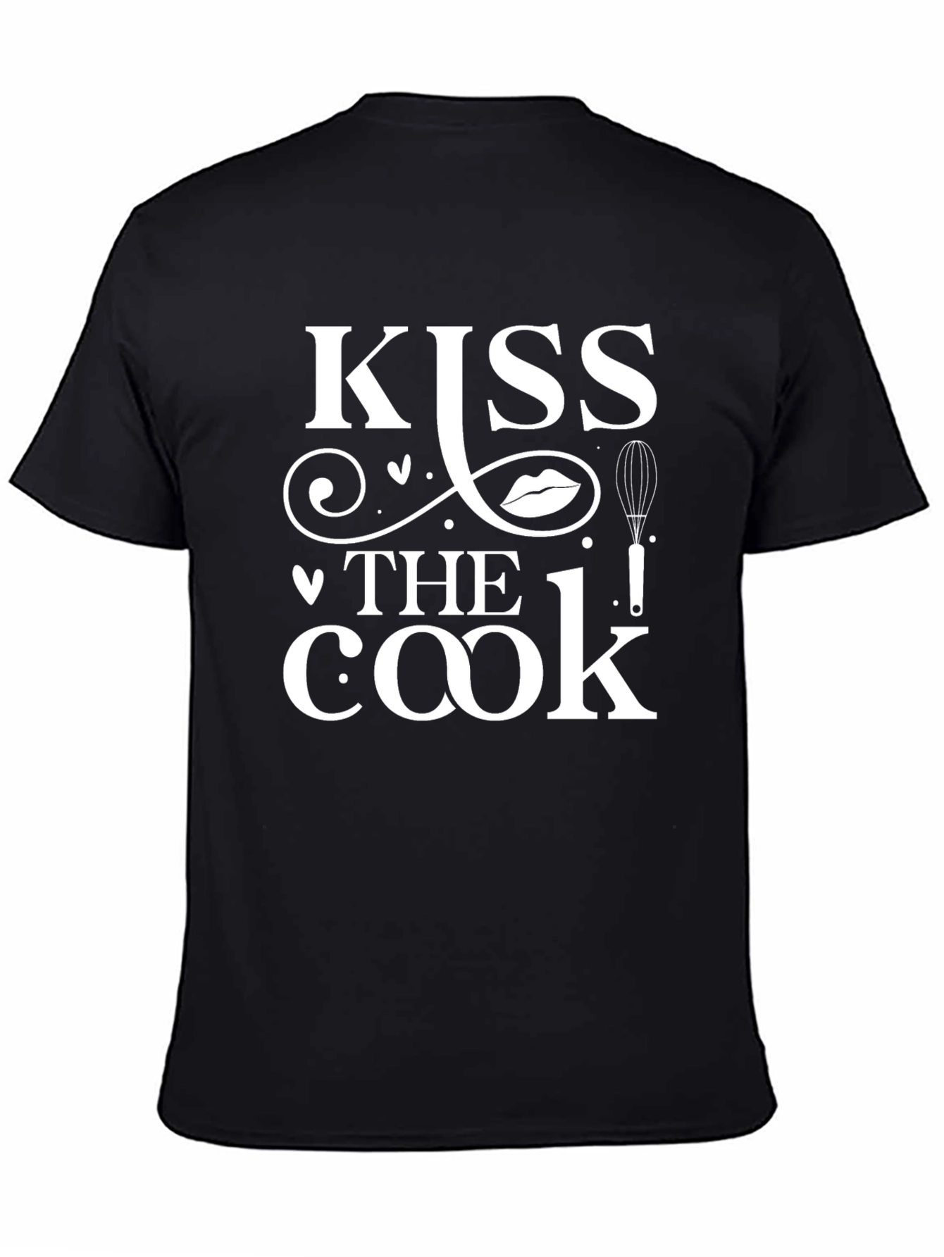 Black Kiss The Cook T-Shirt - Funny Kitchen Apparel view 4