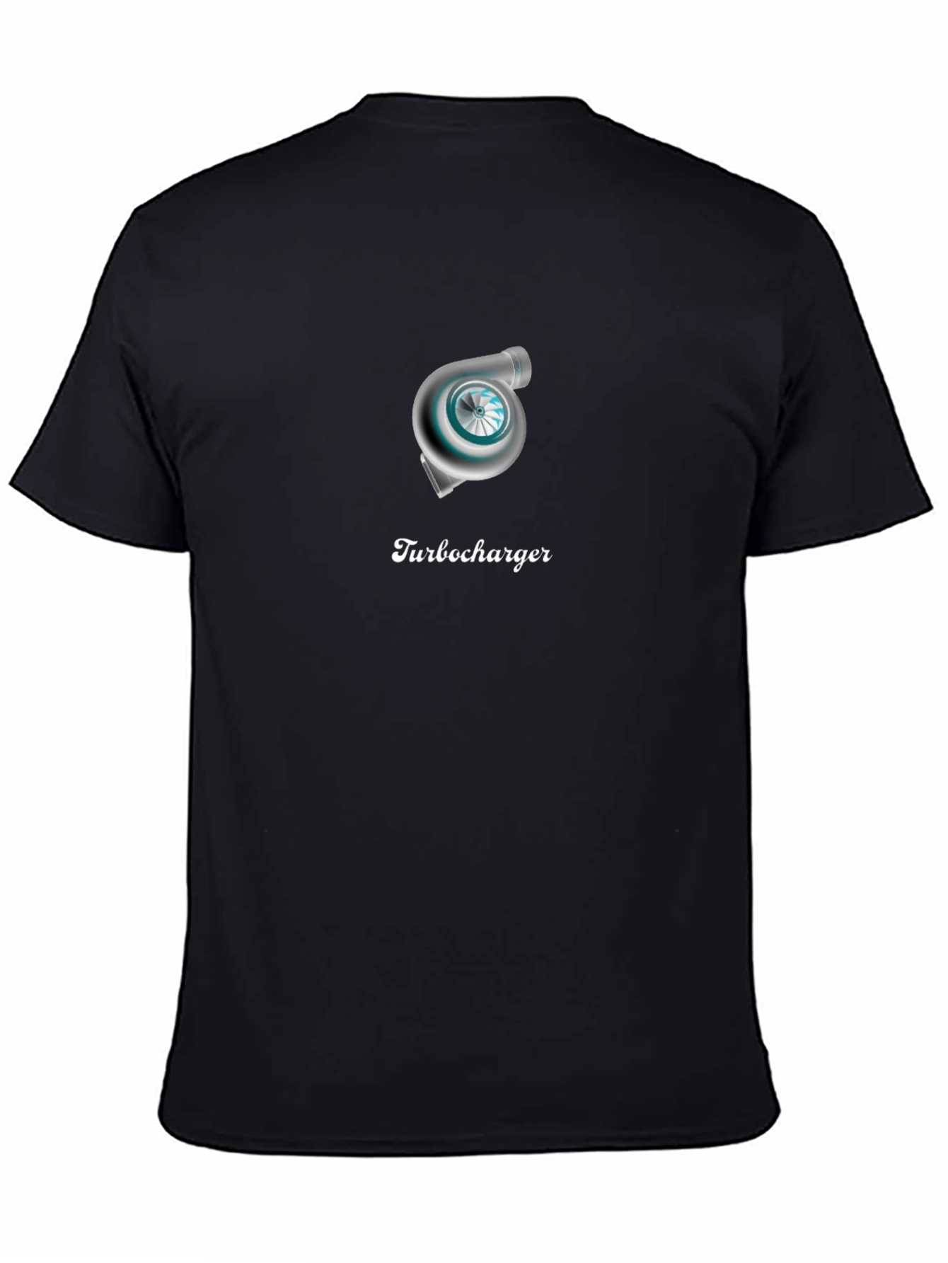 Black Turbocharger Graphic T-Shirt - Automotive Enthusiast Apparel view 4