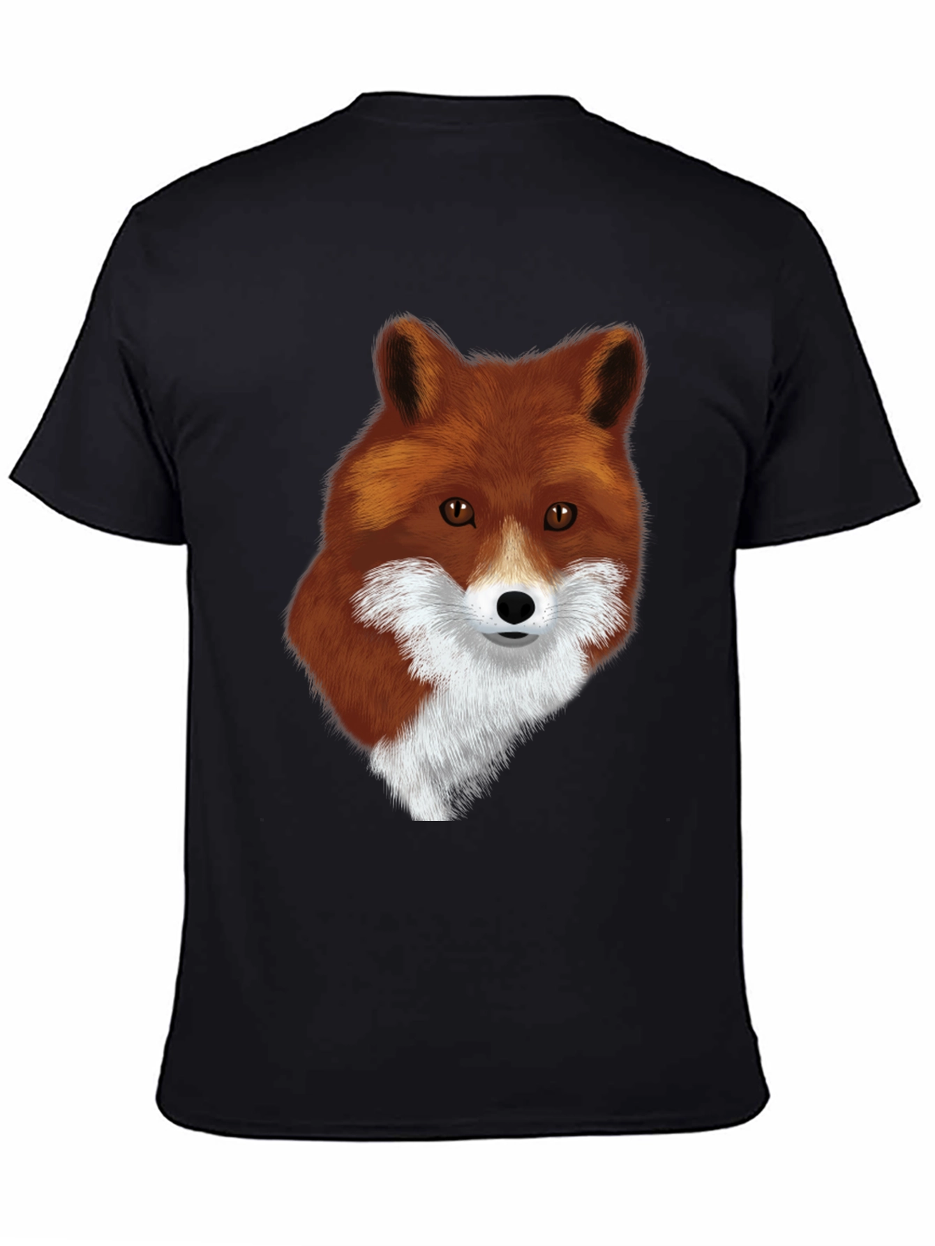 Black Fox Graphic Black T-Shirt - Stylish Animal Print Tee view 4