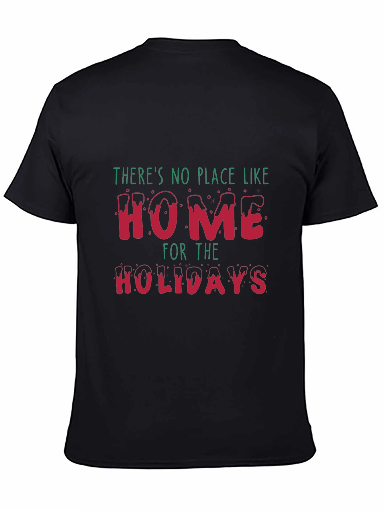 Black Festive Home for the Holidays Graphic Tee view 4