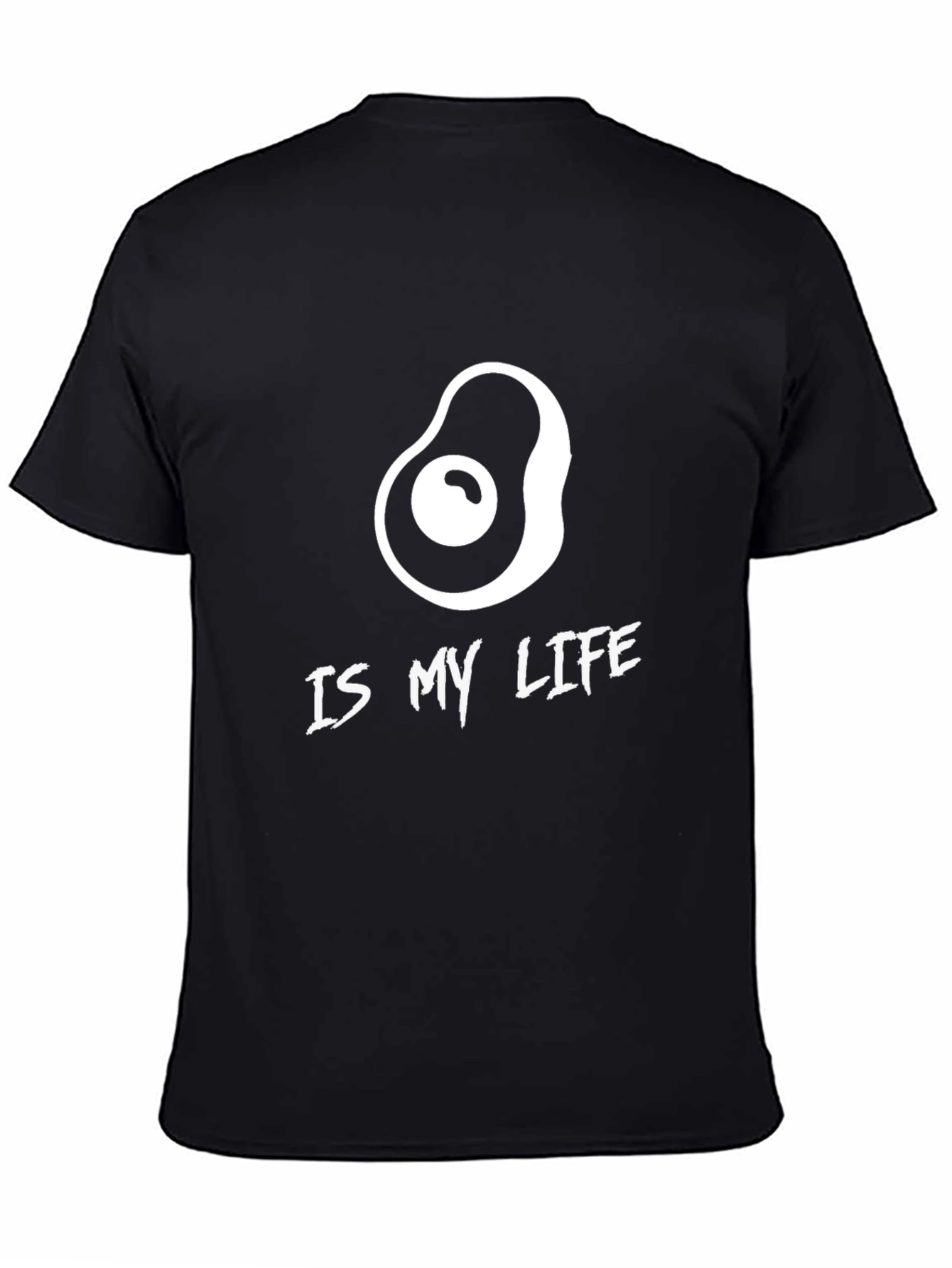 Avocado is My Life Black Graphic Tee - 4