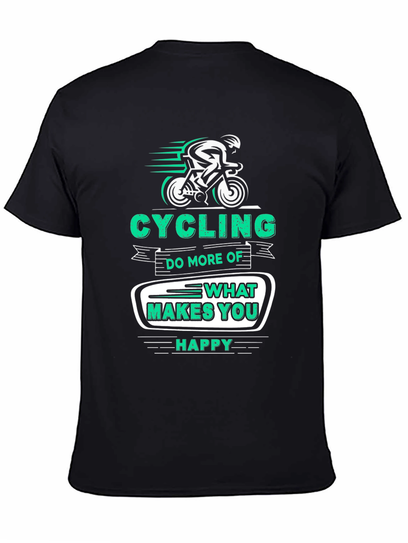 Cycling Makes You Happy Graphic T-Shirt - 4